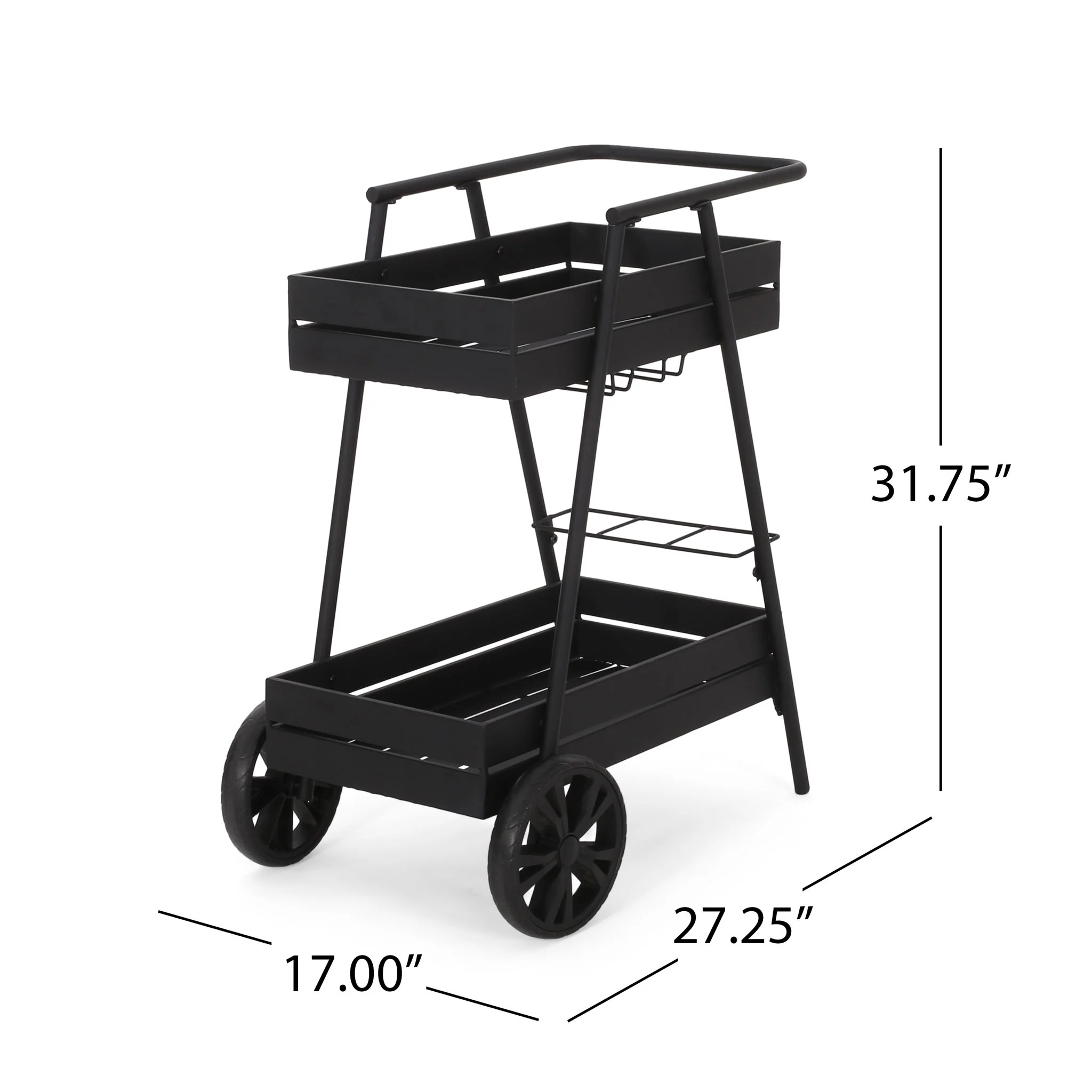 Industrial Bar Cart - Black - Image 7