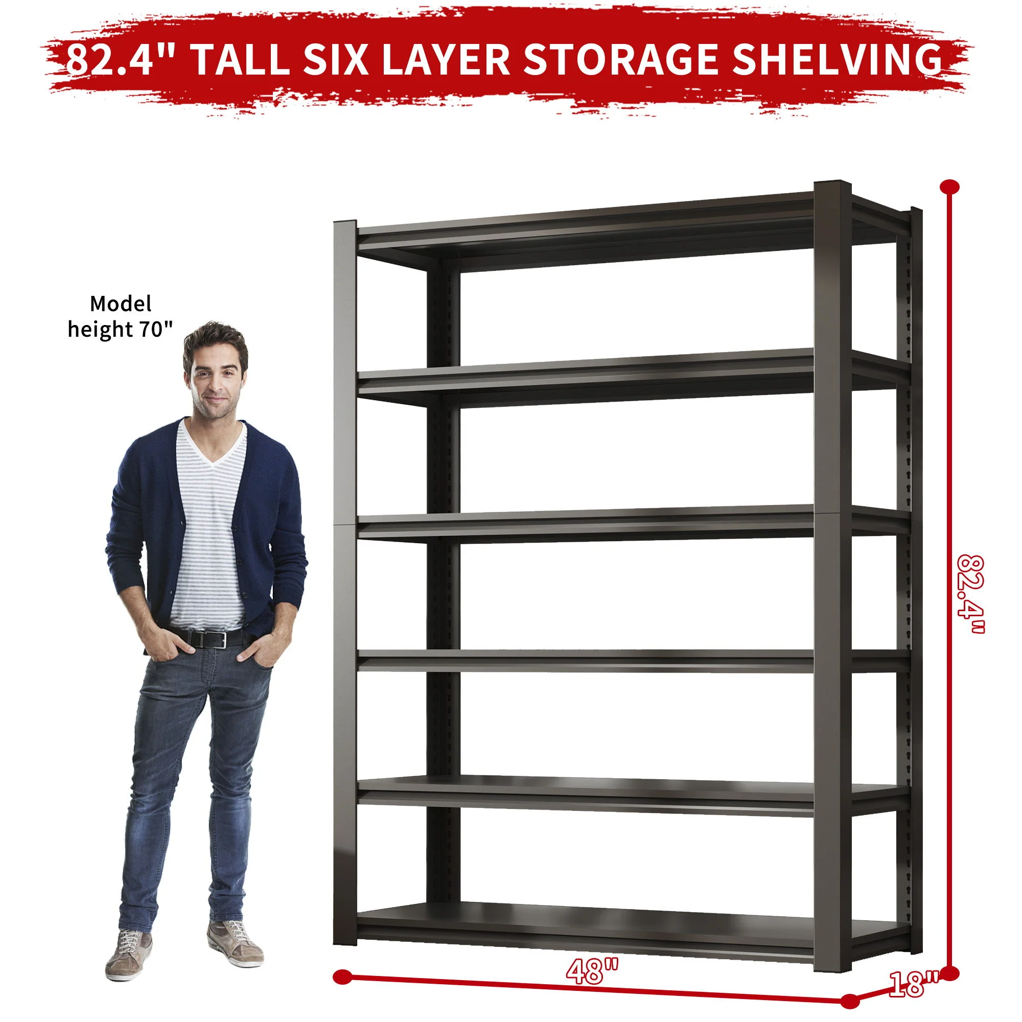 Industrial Heavy Duty Metal Garage Shelving Unit, Adjustable Storage Rack - Image 23