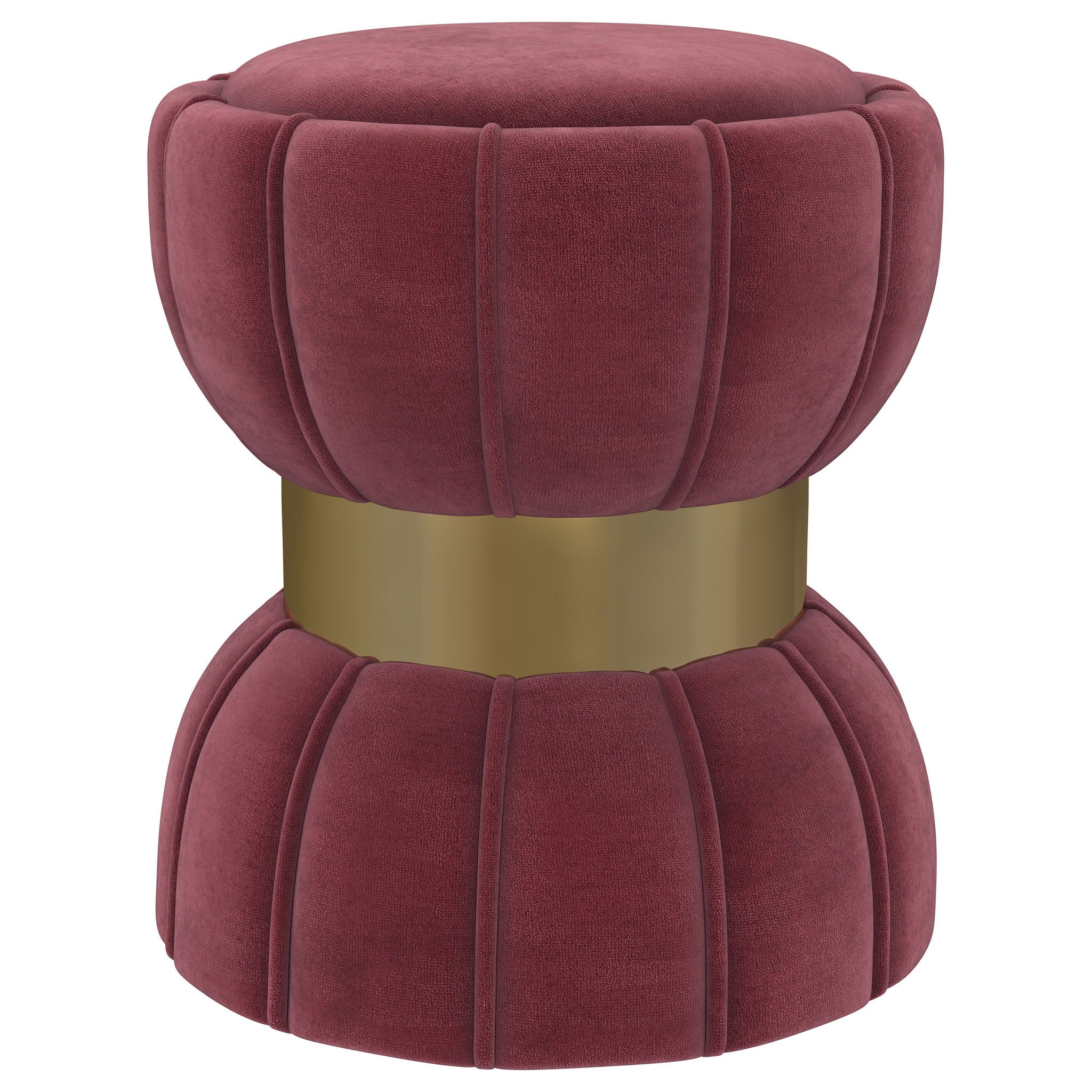 Inez - Round Upholstered Ottoman - Image 2