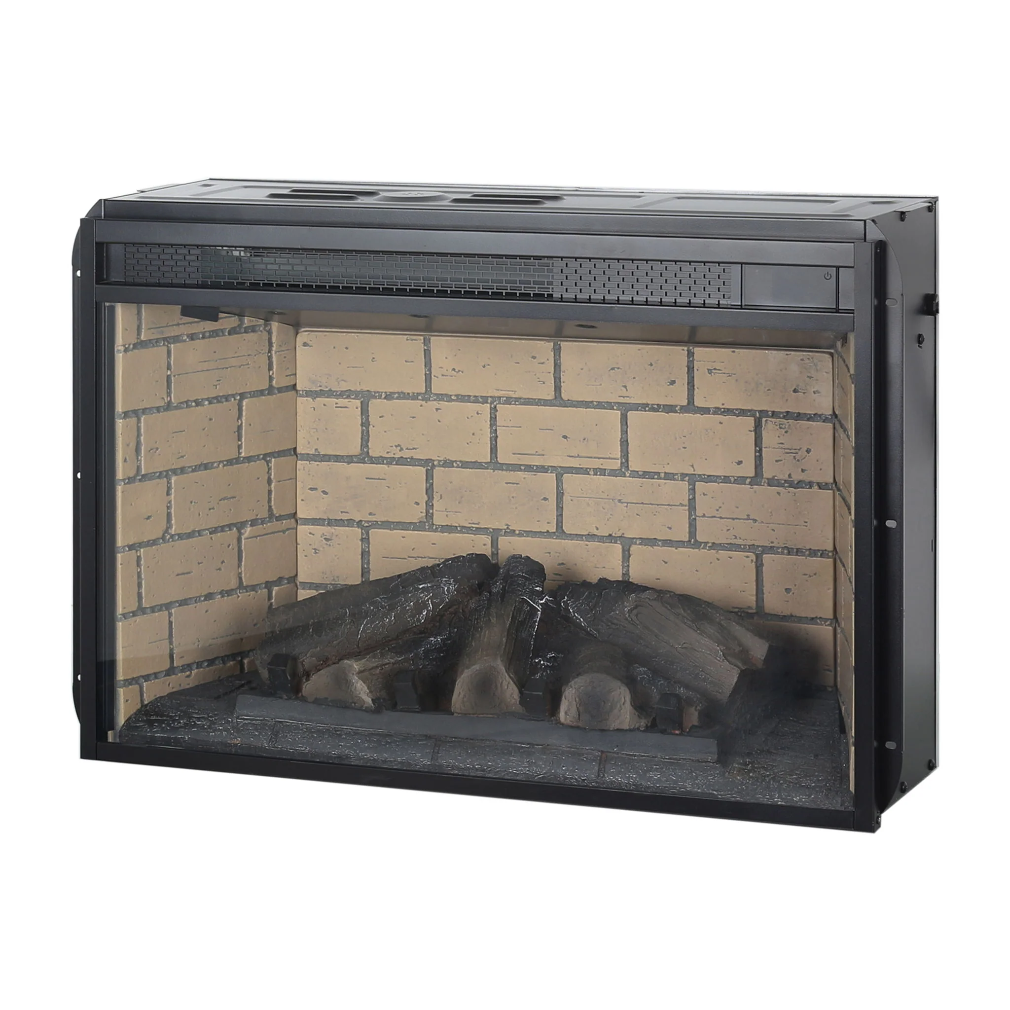 Infrared Quartz Heater Fireplace Insert -Woodlog Version With Brick - Image 5