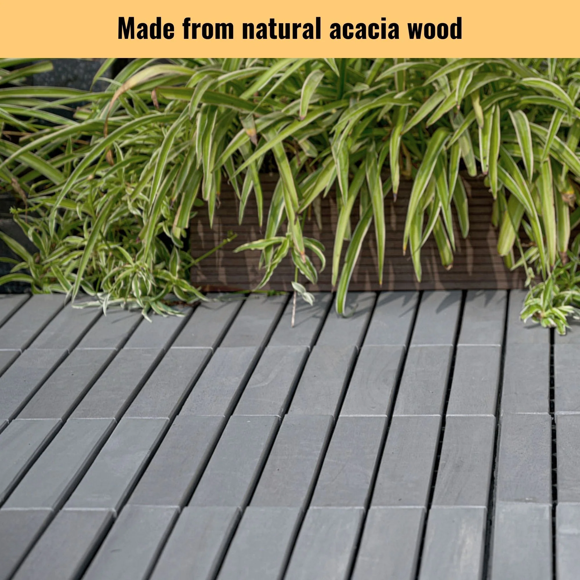 Interlocking Deck Tiles Striped Pattern, Waterproof Anti Mildew Brown - Image 15