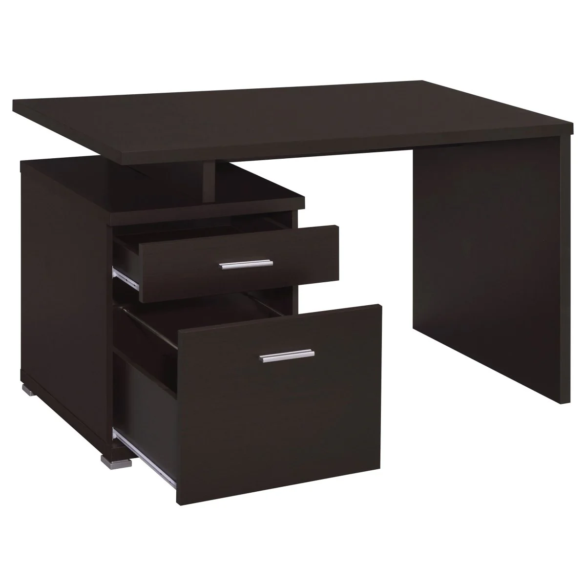Irving 47-Inch 2-Drawer Office Computer Desk Cappuccino - Image 3