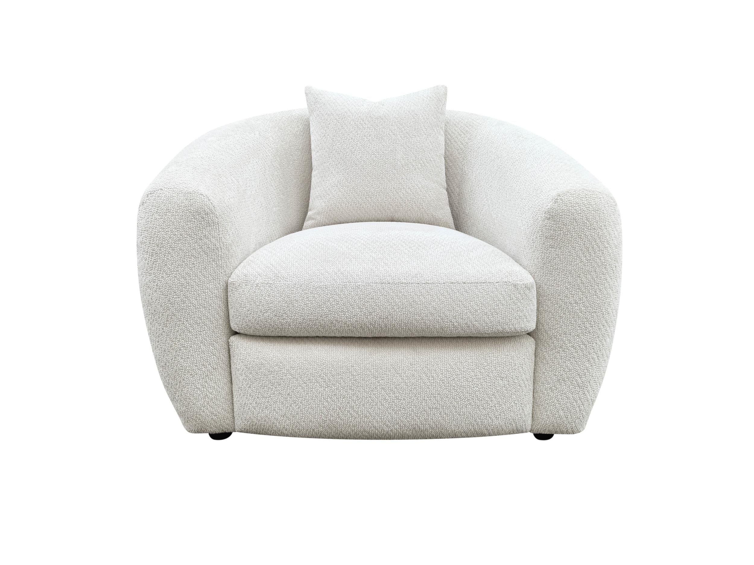 Isabella Fabric Upholstered Accent Chair in Sand - Image 3