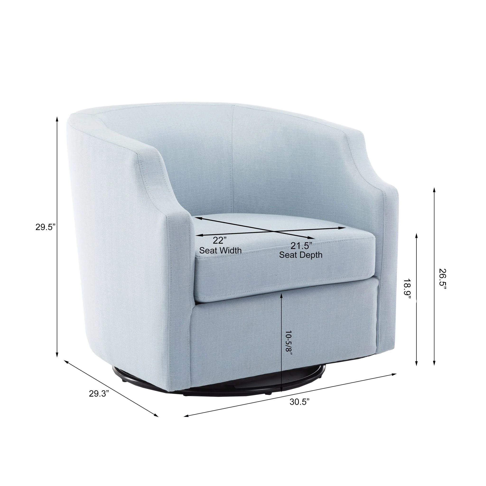 Isabelle - Swivel Glider Barrel Chair - Image 8