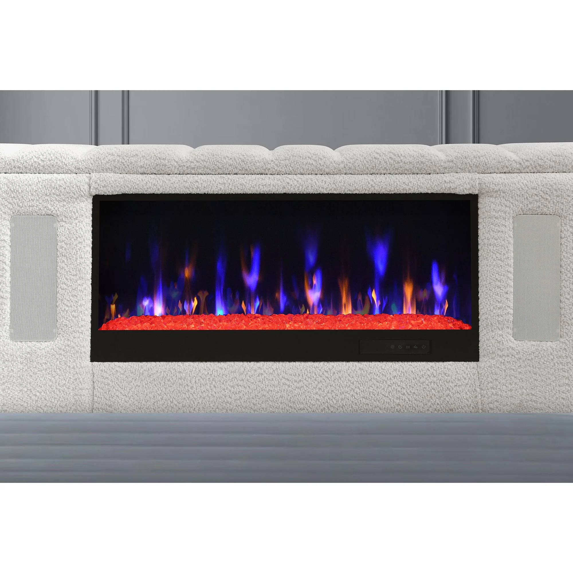 Isaiah - Bed With TV Lift-LED Speakers And Fireplace - Image 5