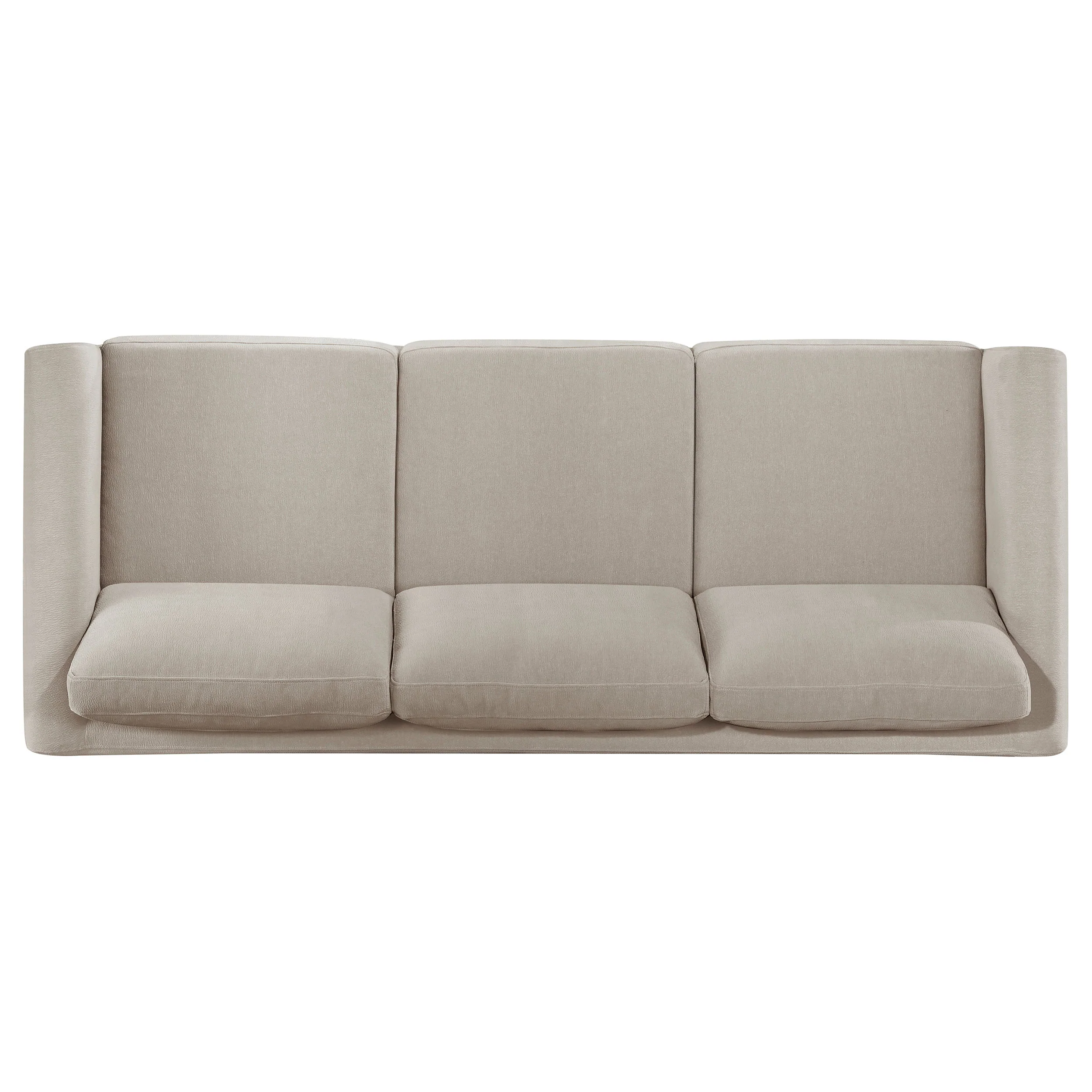 Islington Fabric Upholstered Panel Arm Sofa Taupe - Image 7