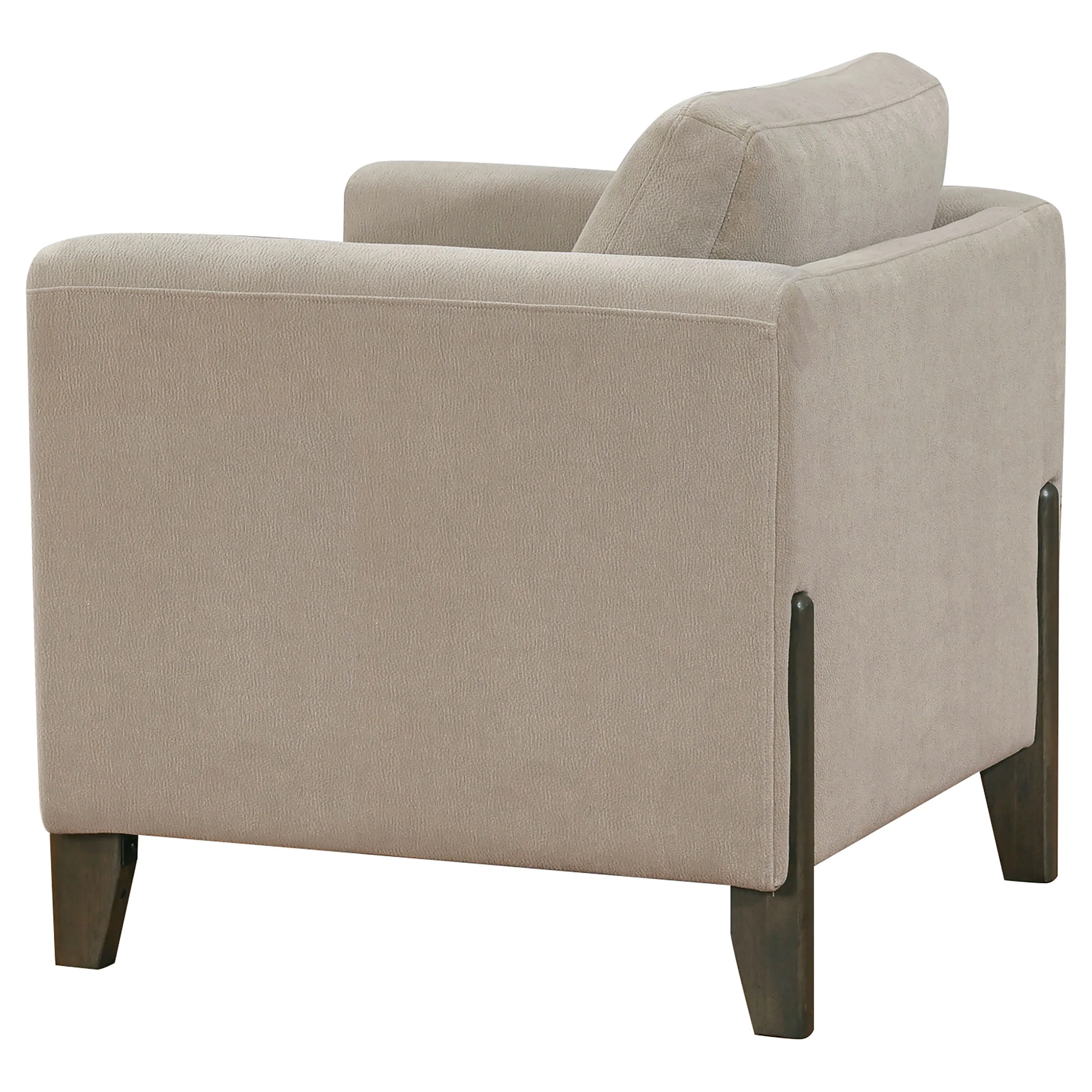Islington Fabric Upholstered Panel Arm Accent Chair Taupe - Image 5