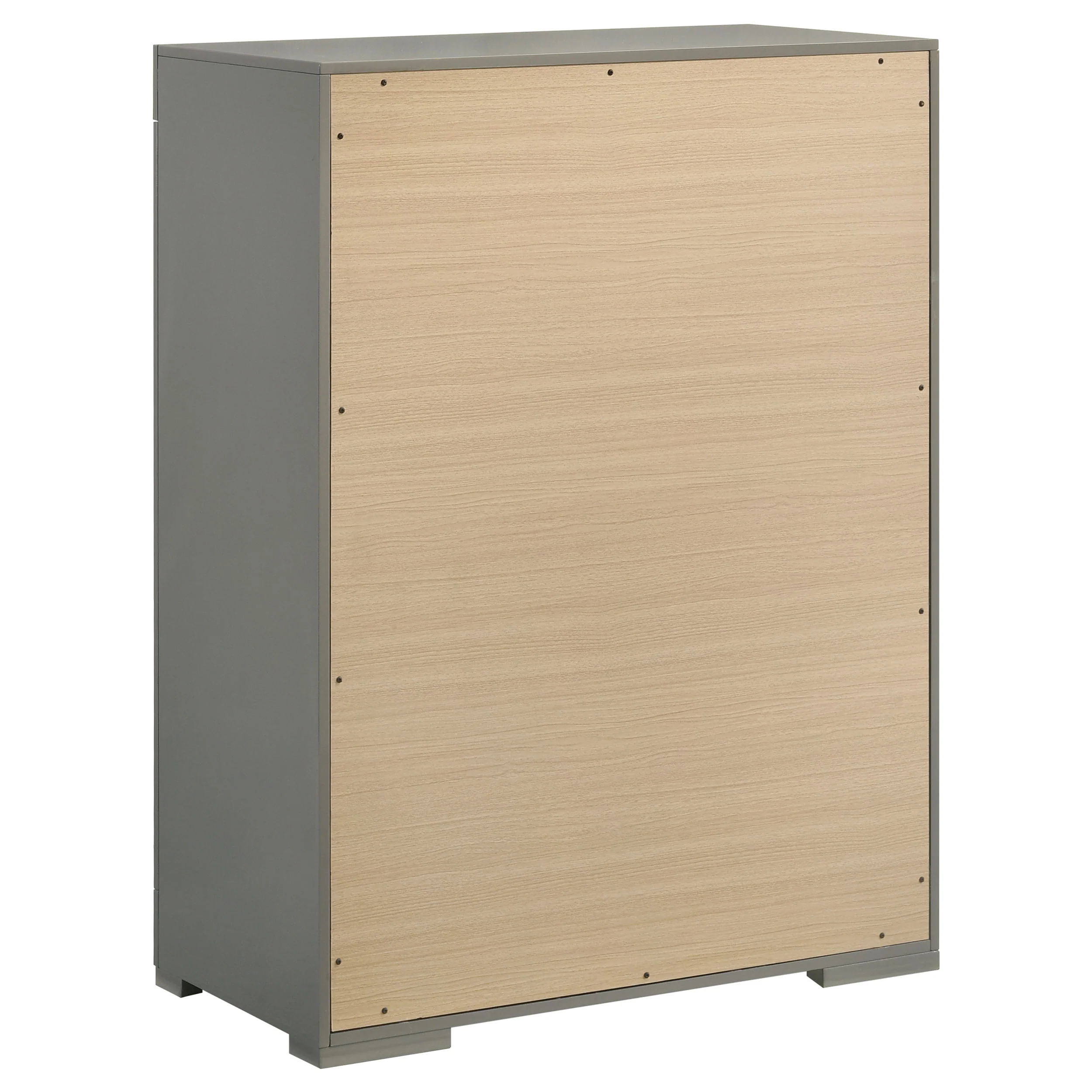 Ives 5-Drawer Chest of Drawers - Grey High Gloss - Image 6