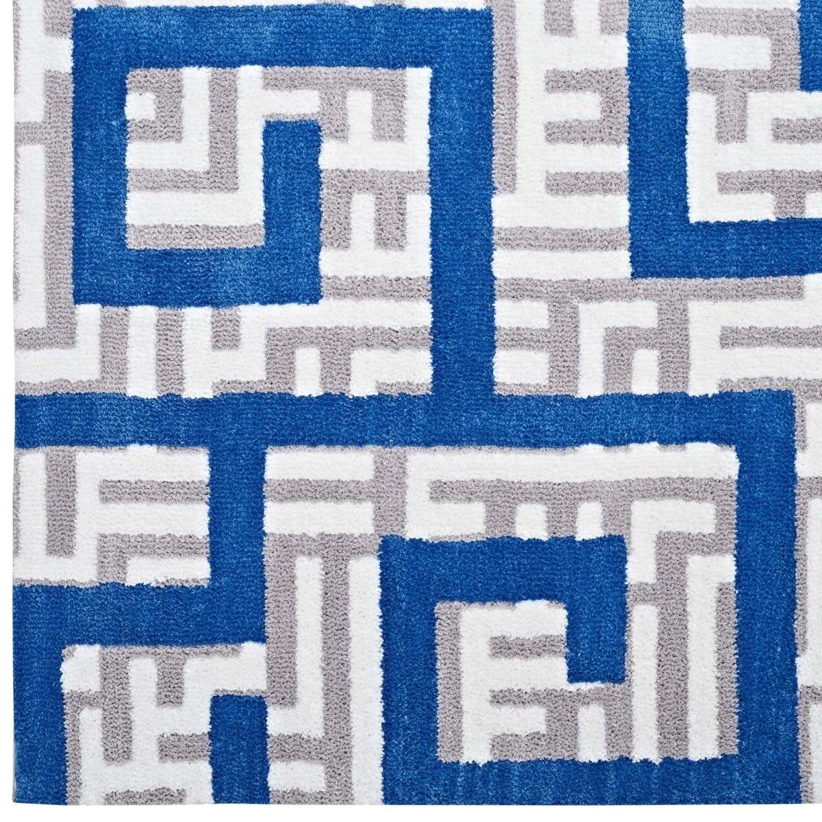 Ivory Light Gray Geometric Maze Area Rug - Modern Contemporary Indoor Accent Rug - Image 17