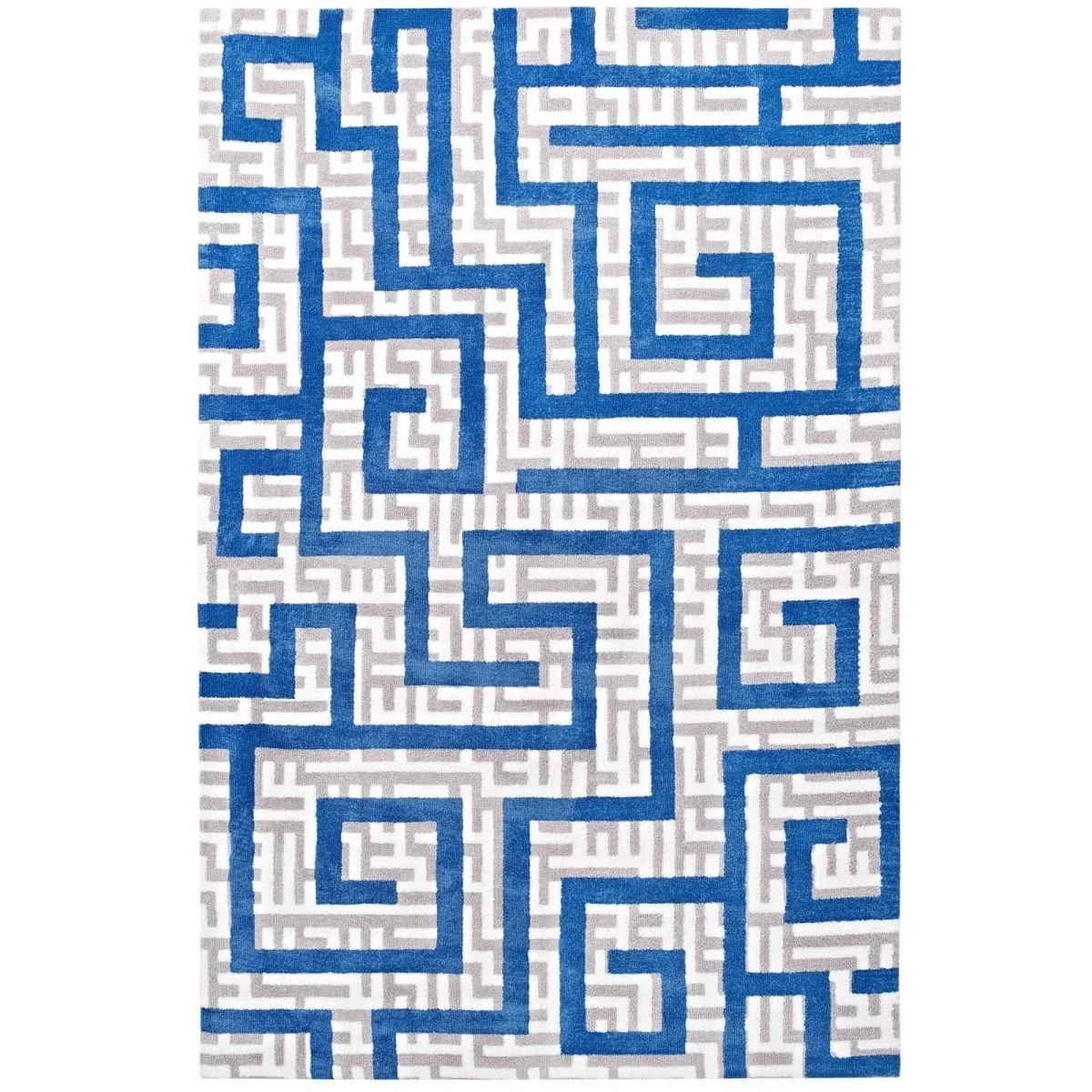 Ivory Light Gray Geometric Maze Area Rug - Modern Contemporary Indoor Accent Rug - Image 20