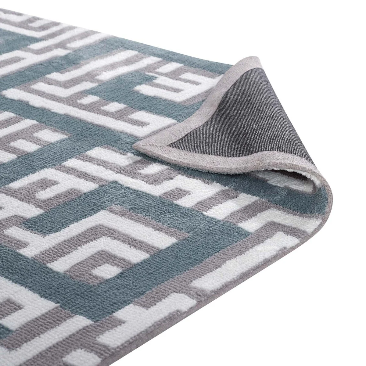 Ivory Light Gray Geometric Maze Area Rug - Modern Contemporary Indoor Accent Rug - Image 31
