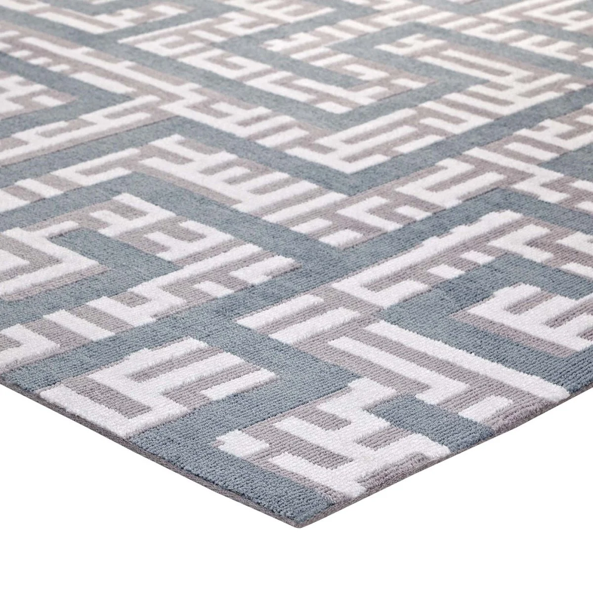 Ivory Light Gray Geometric Maze Area Rug - Modern Contemporary Indoor Accent Rug - Image 35