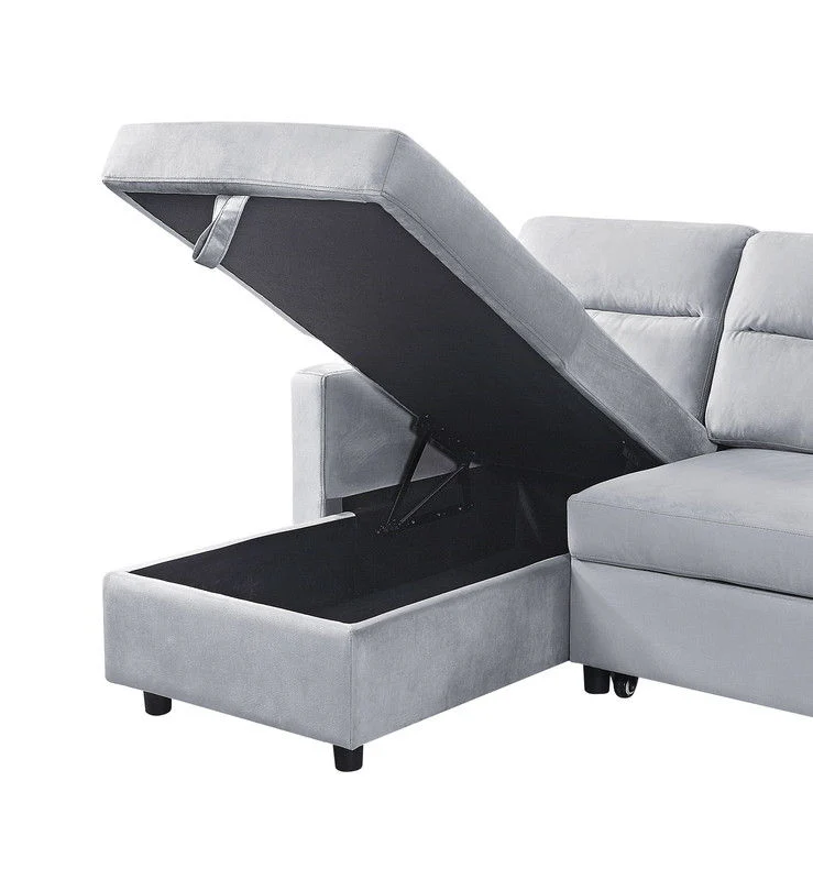 Ivy - Reversible Sleeper Sectional Sofa With Storage Chaise And Side Pocket - Image 5