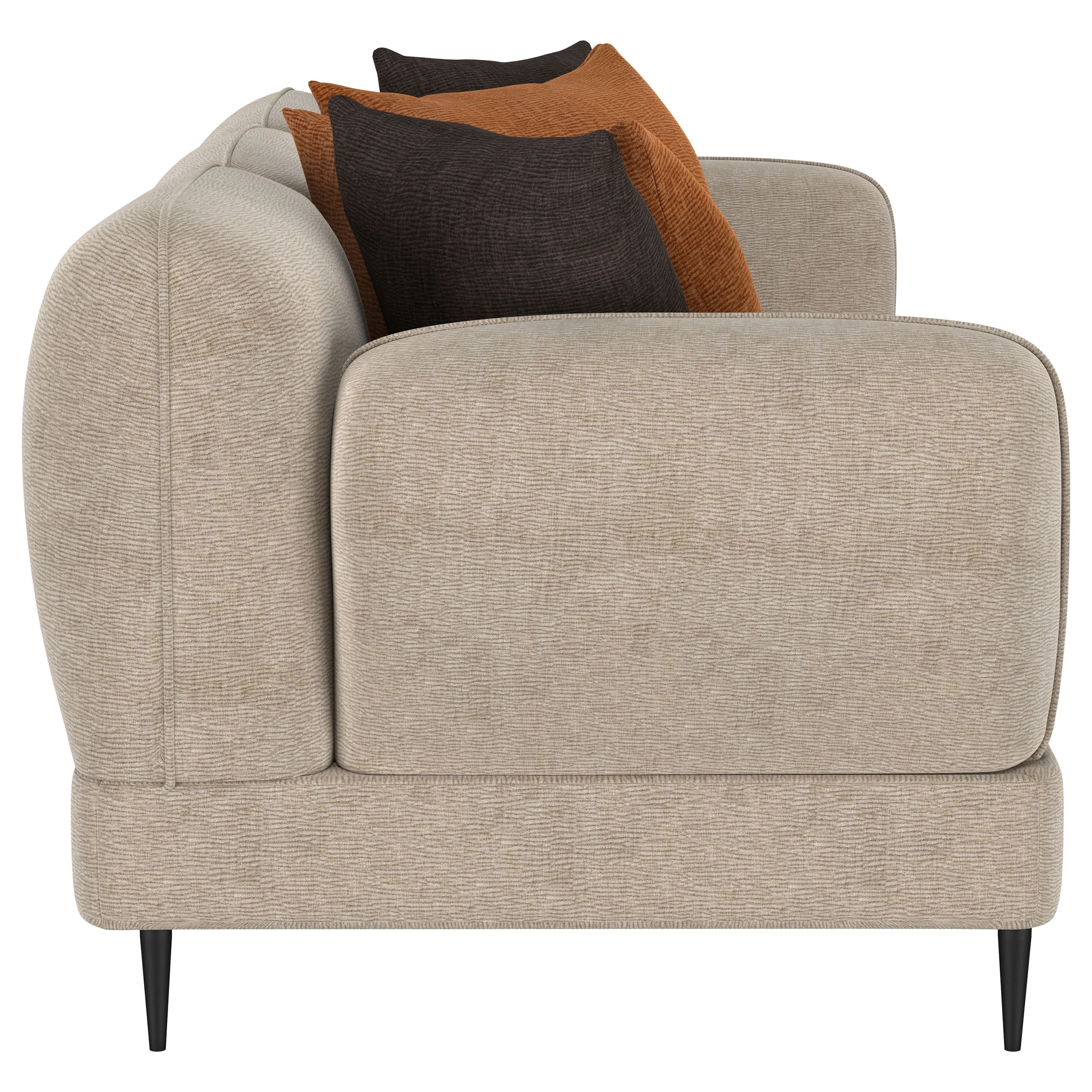 Jade 2-Piece Chenille Upholstered Sofa Set, Latte - Image 8