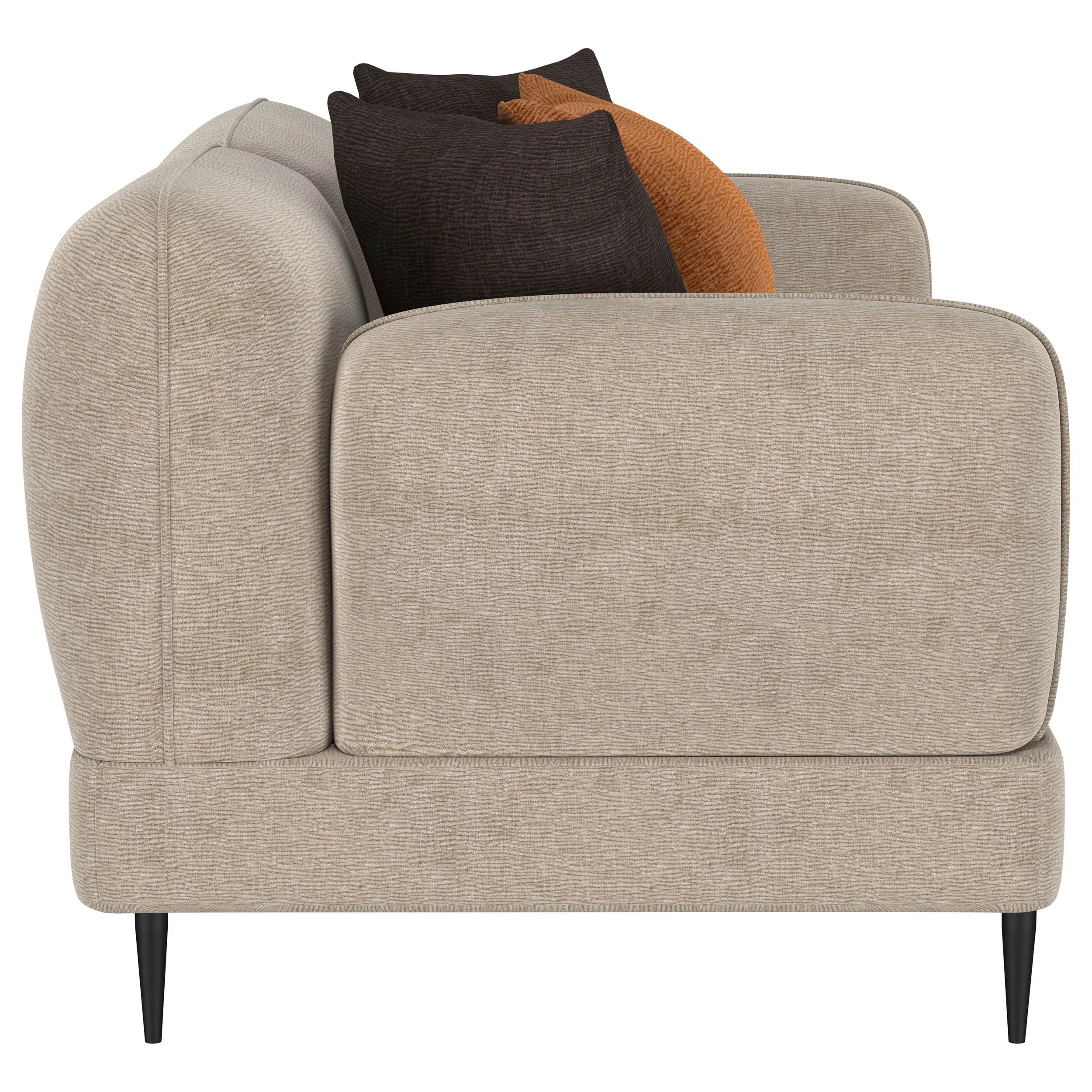 Jade Chenille Upholstered Sculpted Track Arm Loveseat, Latte - Image 7