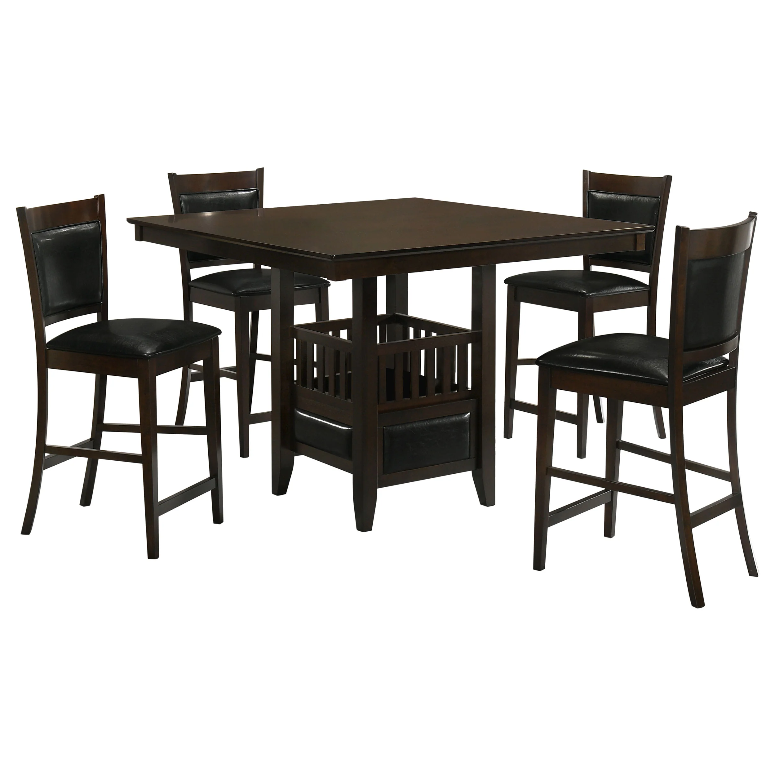 Jaden 5-Piece Square Counter Height Dining Set, Espresso - Image 4