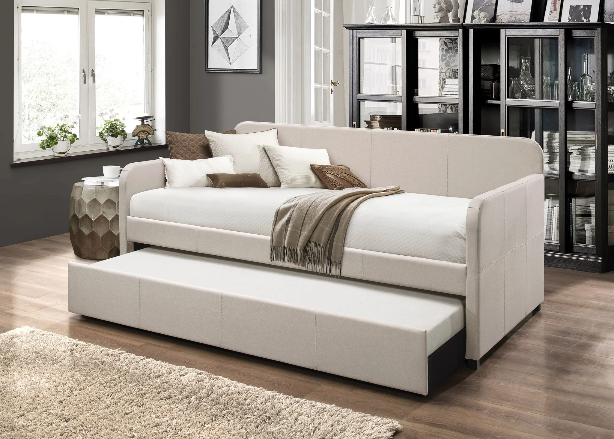 Jagger - Twin Daybed With Trundle - Fog - Image 8
