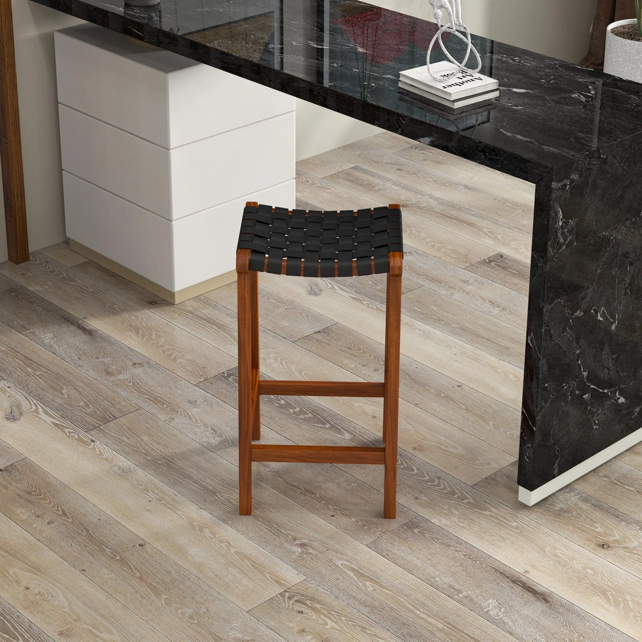 James - Mid-Century Modern Genuine Counter Stool - Image 14