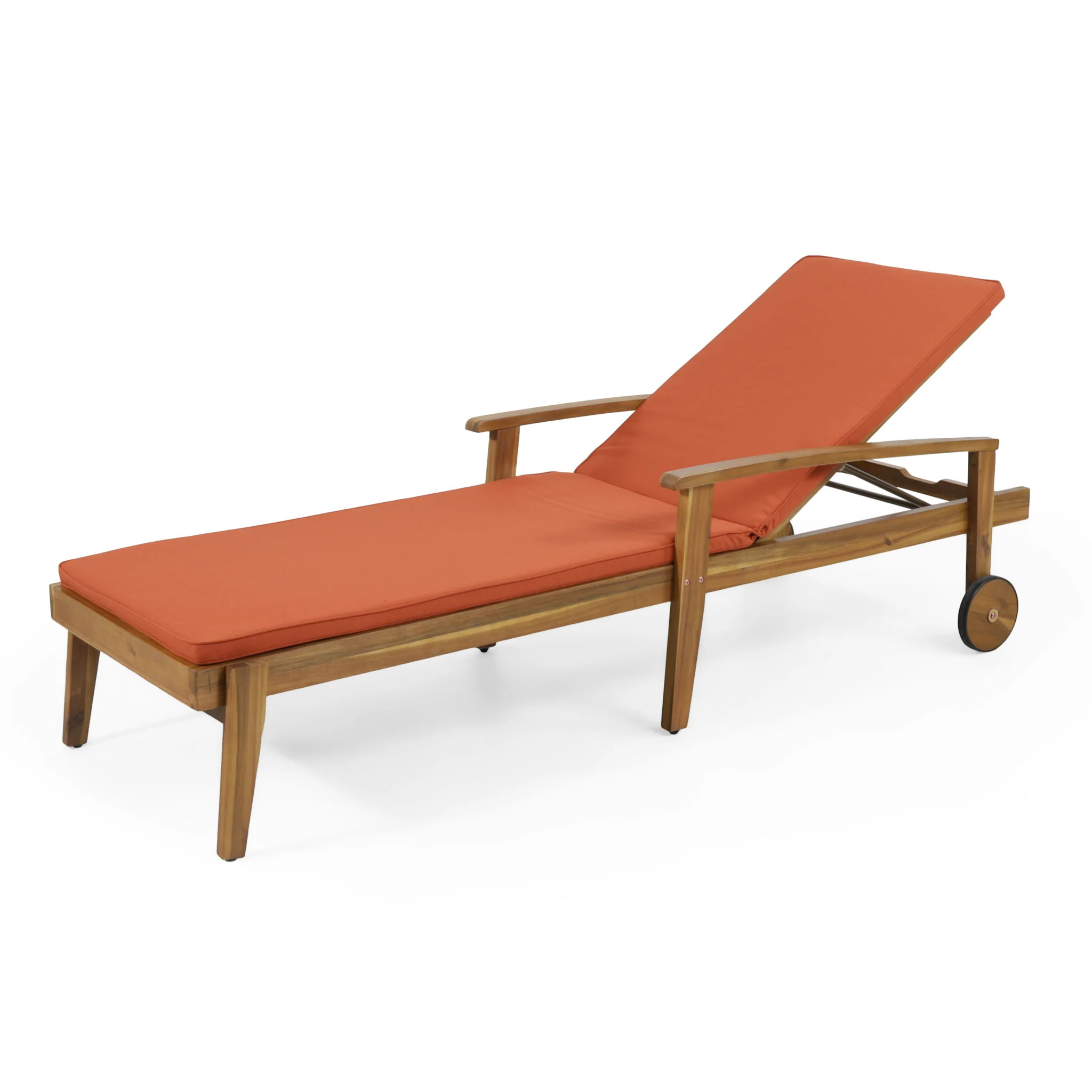 Jason - Chaise Lounge Adjustable Acacia Wood Outdoor Furniture - Image 2