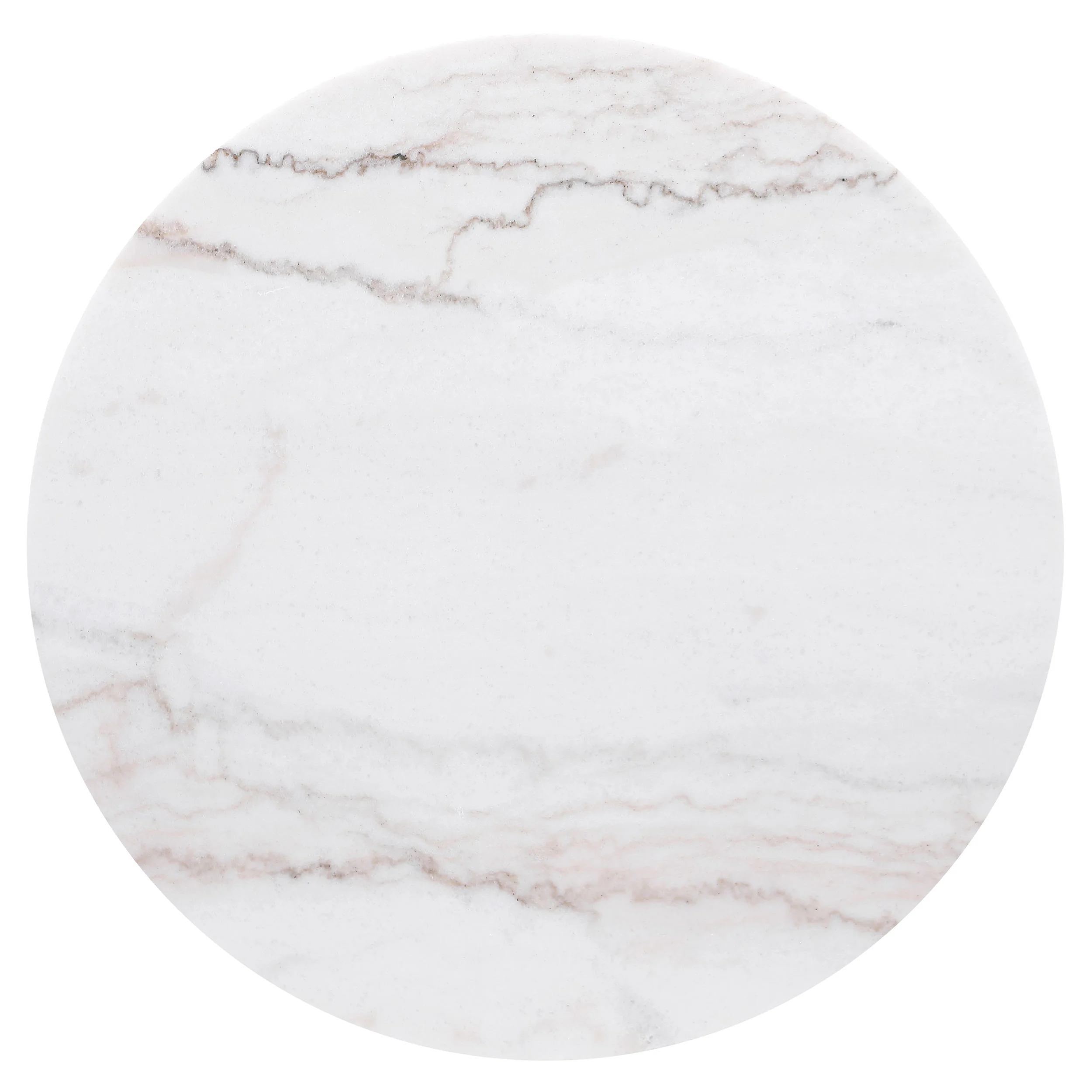 Jason Round White Marble Top Side Table Charcoal - Image 2