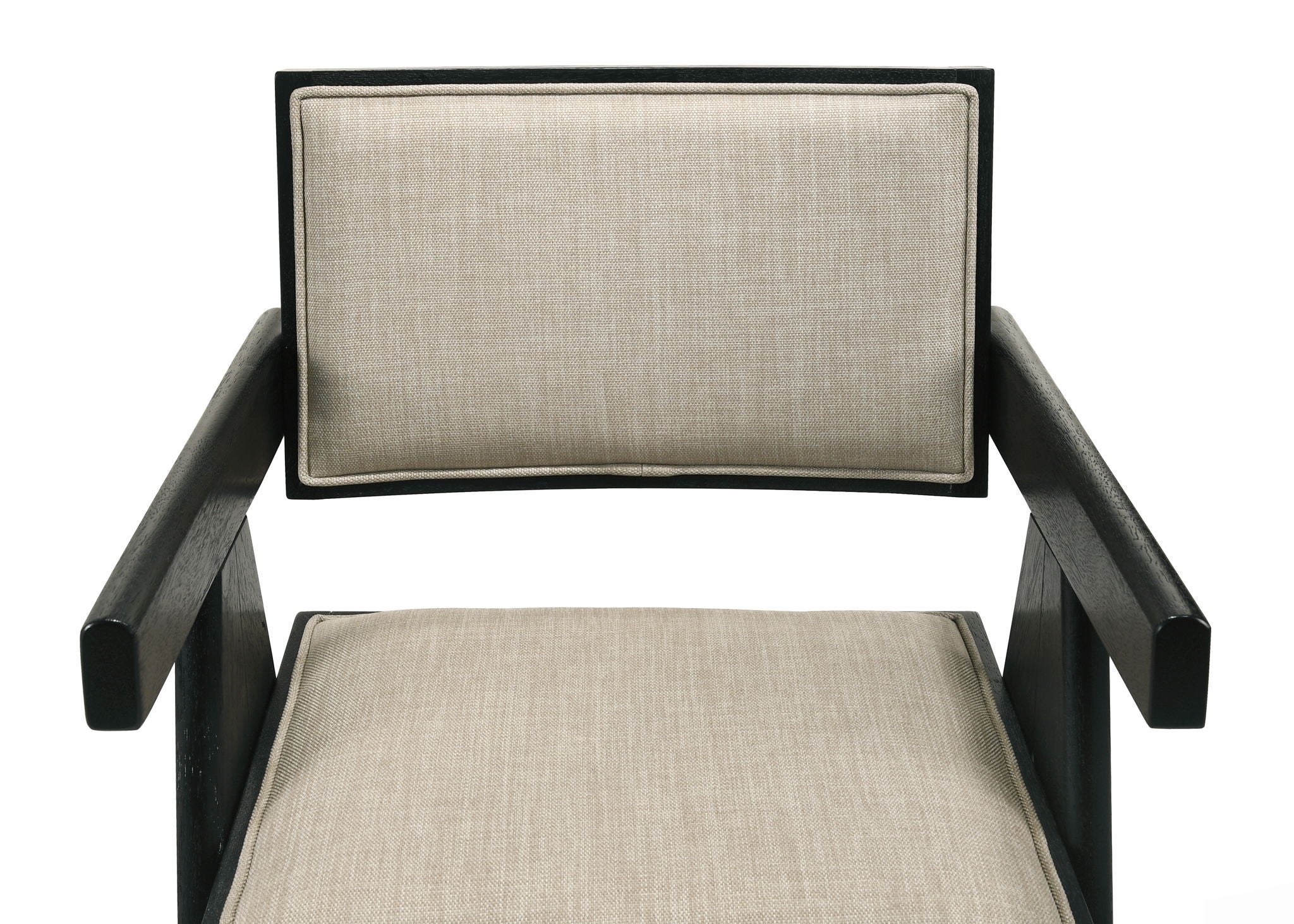 Jasper - Dining Arm Chairs With Upholstered Seat (Set of 2) - Ebony Black / Beige - Image 5