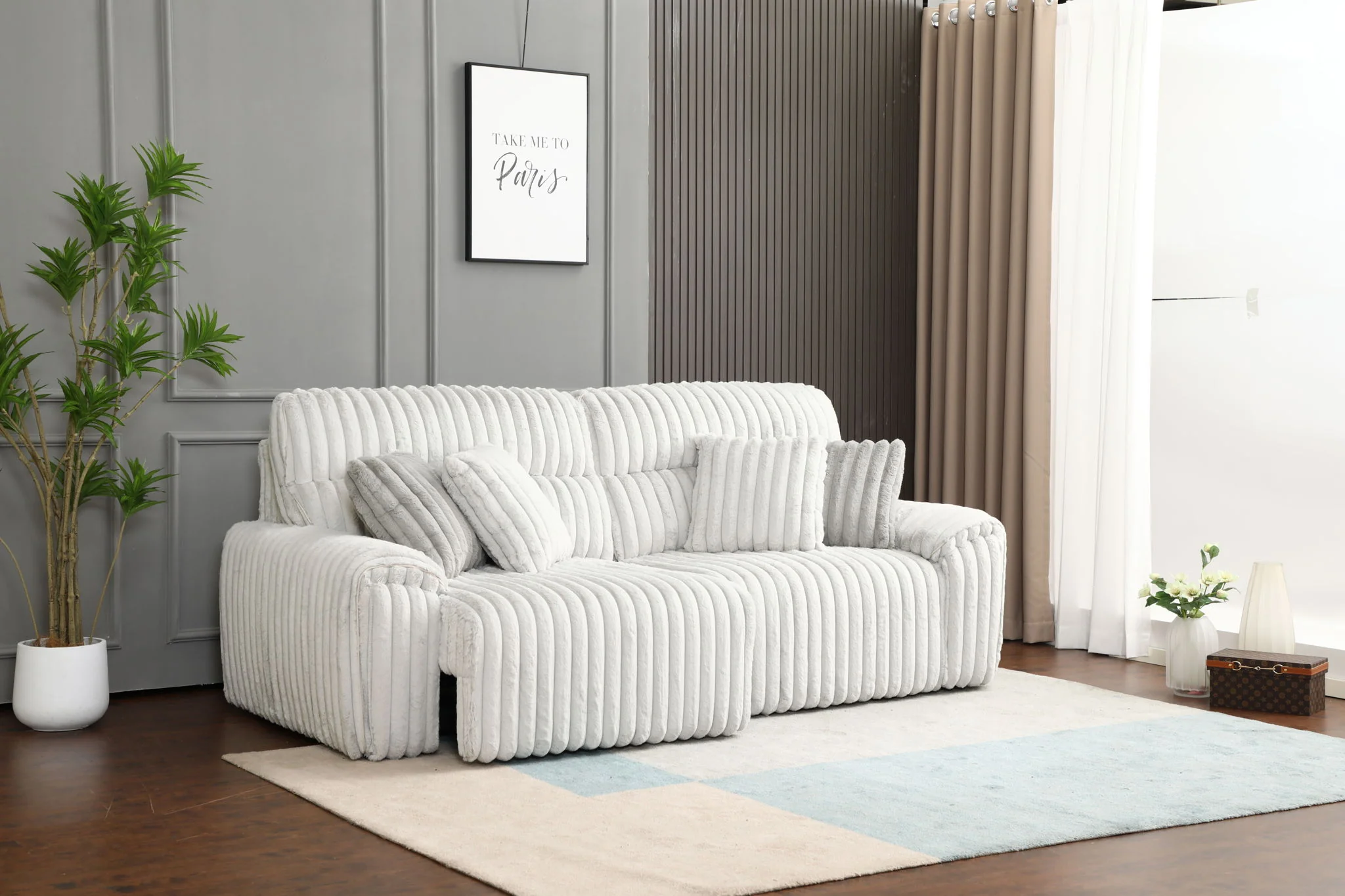 Jaya - Power Motion Sofa With Sleeper & USB Port - Mondo Gray - Image 5