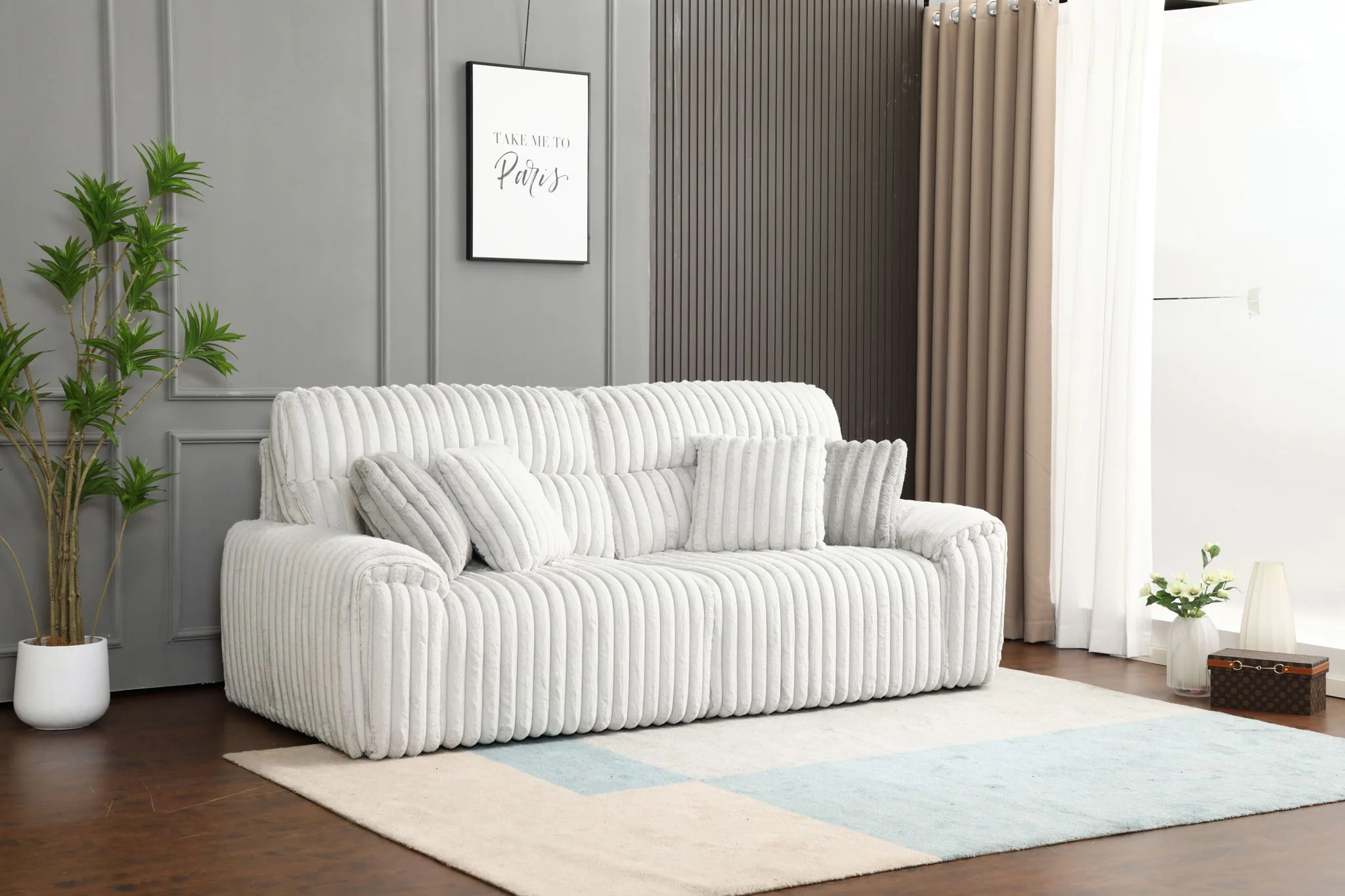 Jaya - Power Motion Sofa With Sleeper & USB Port - Mondo Gray - Image 7