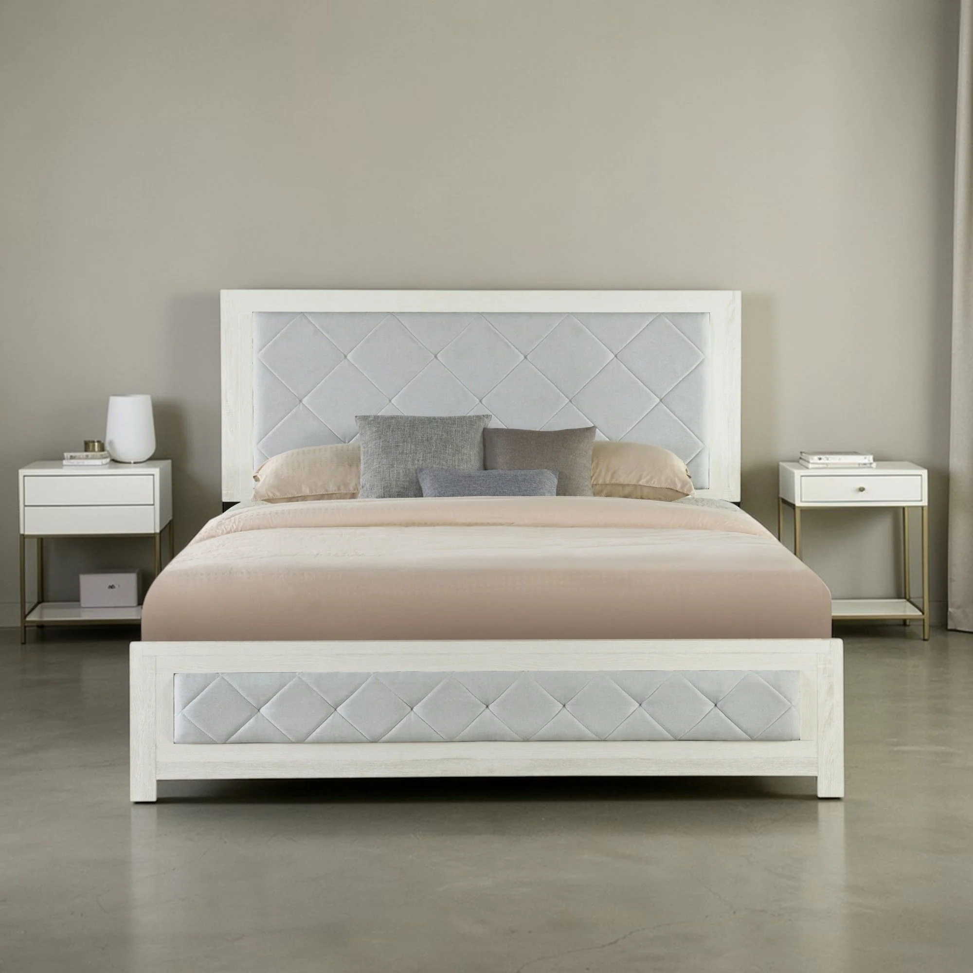Jehoram - Lozenge Upholstered Design Bed - Image 5