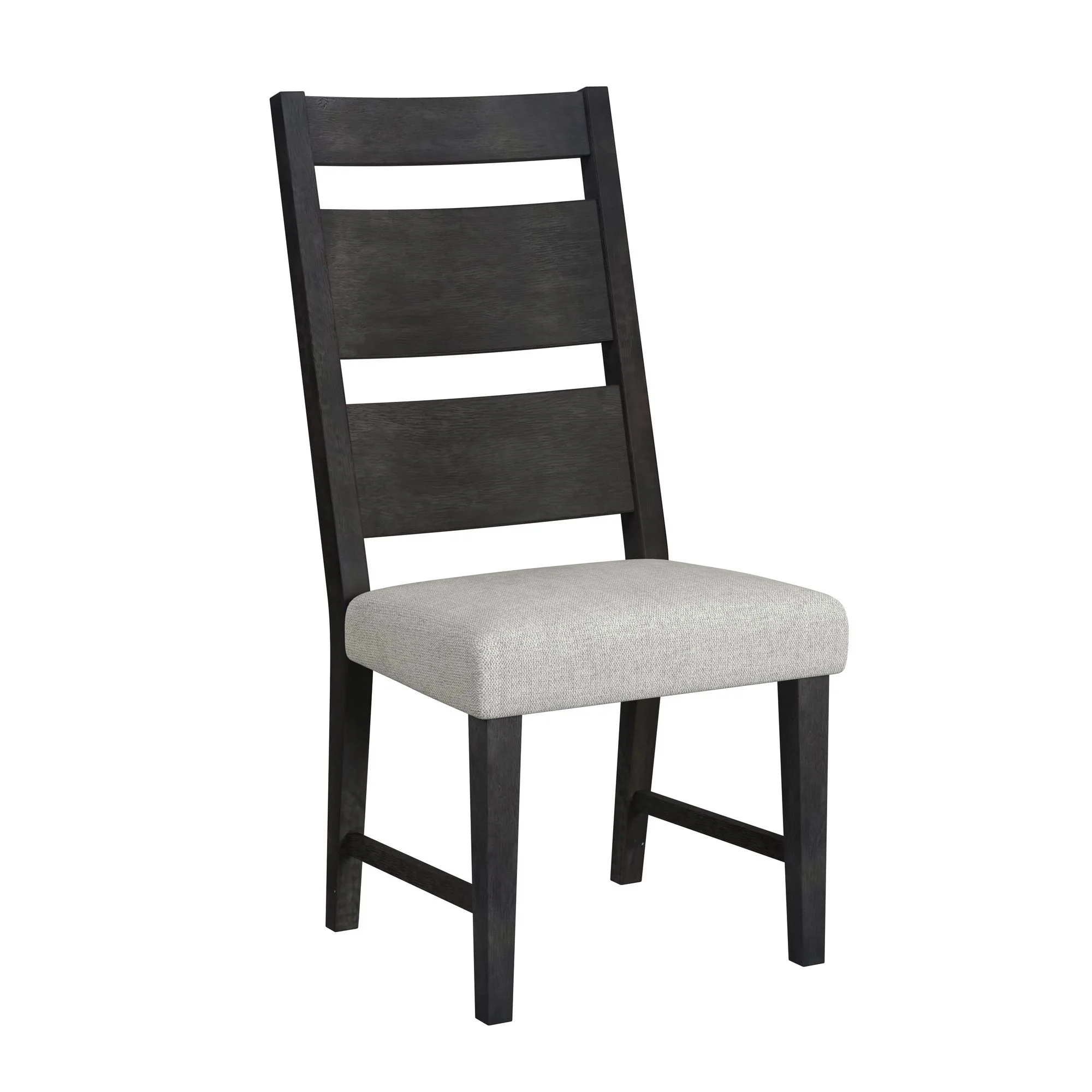 Jemma - Wood Back Dining Side Chair (Set of 2) - Dark Espresso / Beige Linen - Image 3