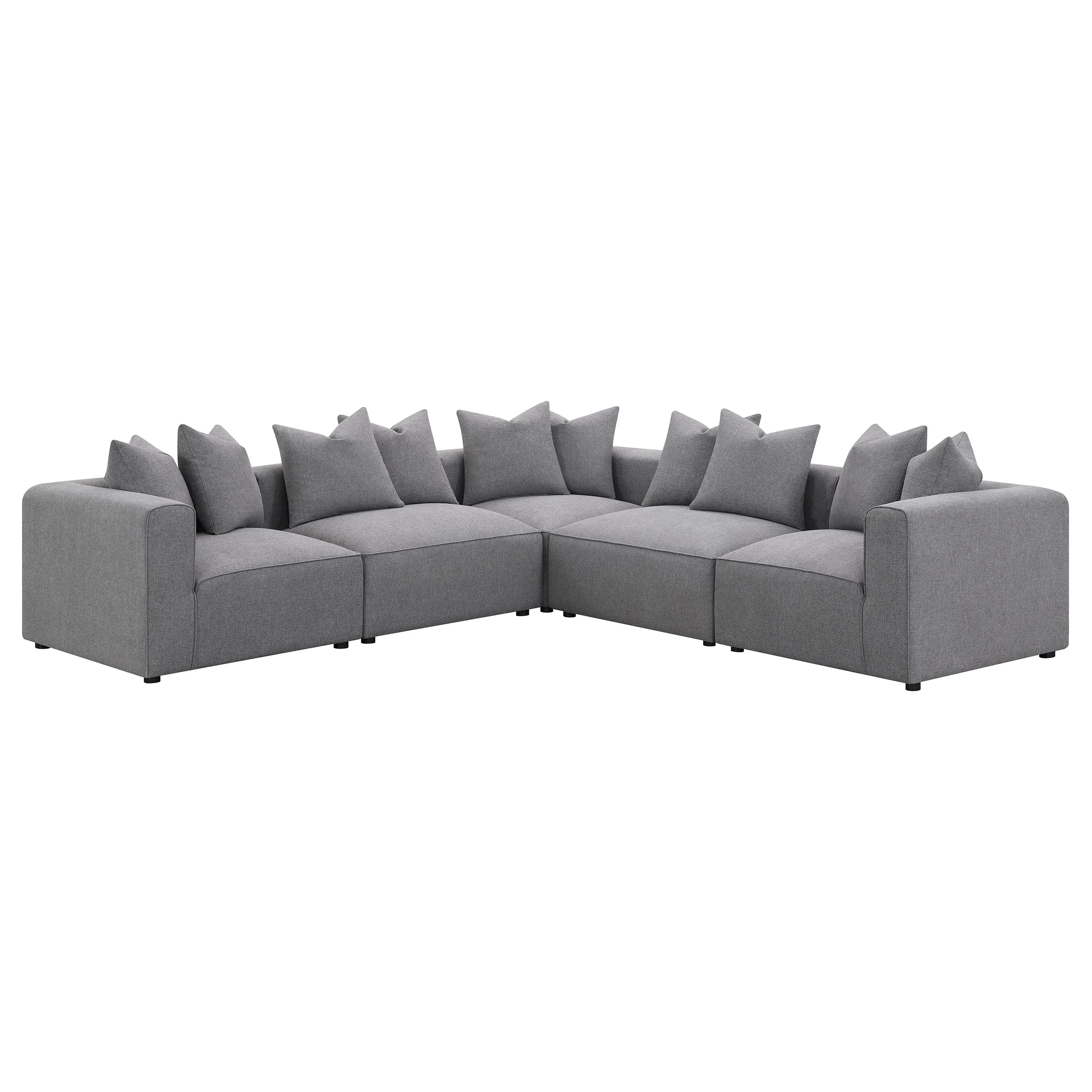 Jennifer Upholstered Armless Chair Grey - Image 7