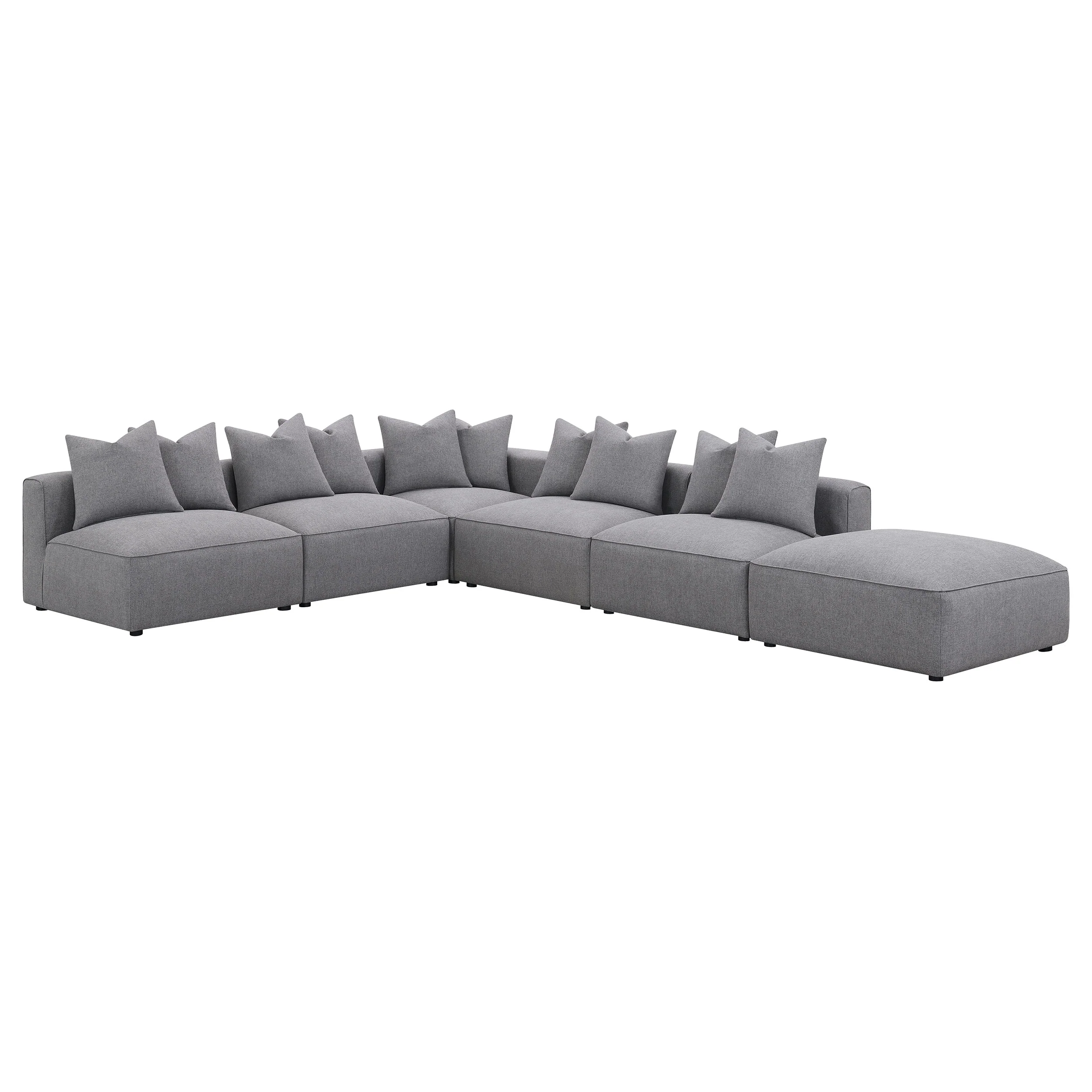 Jennifer Upholstered Armless Chair Grey - Image 9