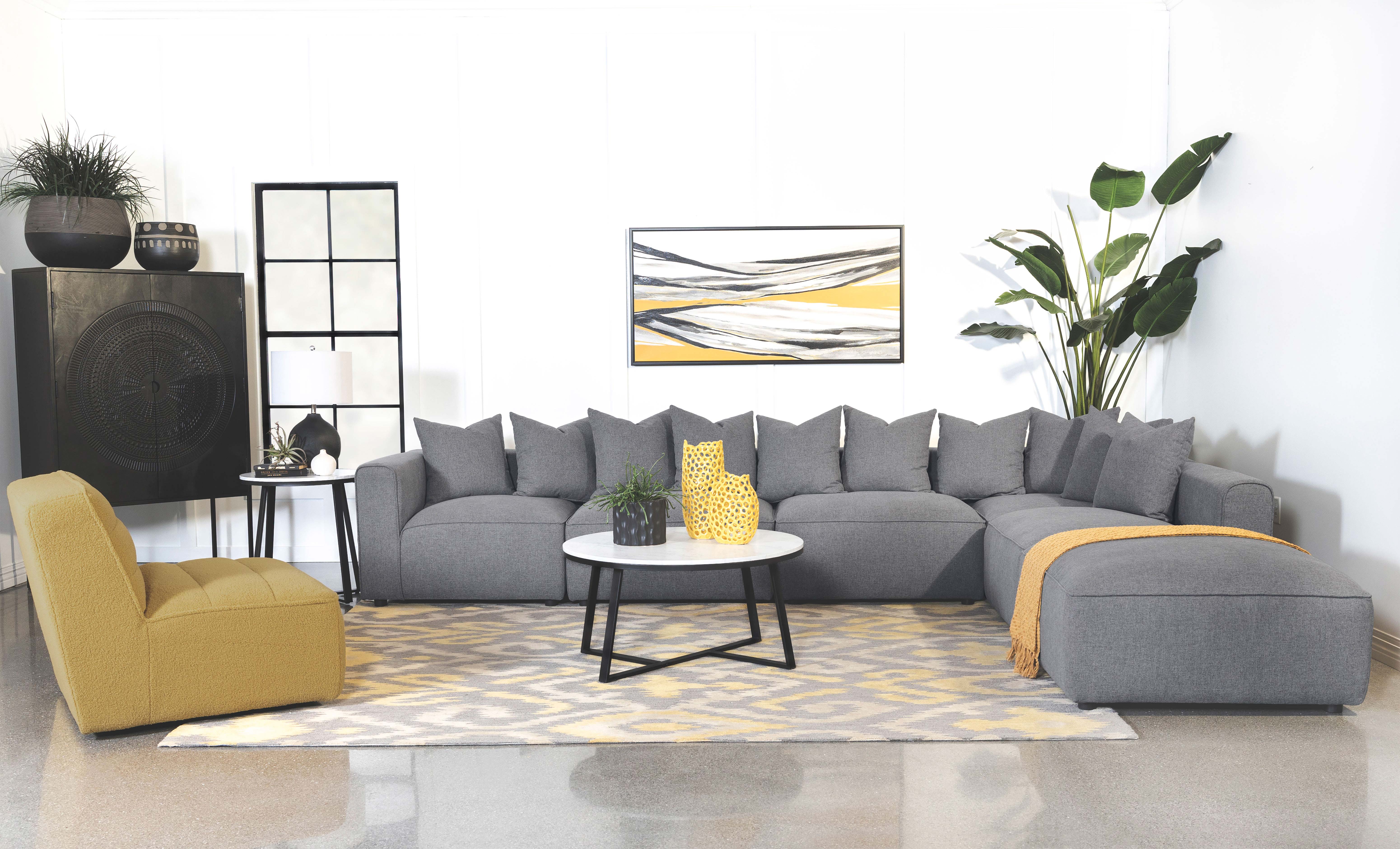 Jennifer Upholstered Corner Chair Grey - Image 16