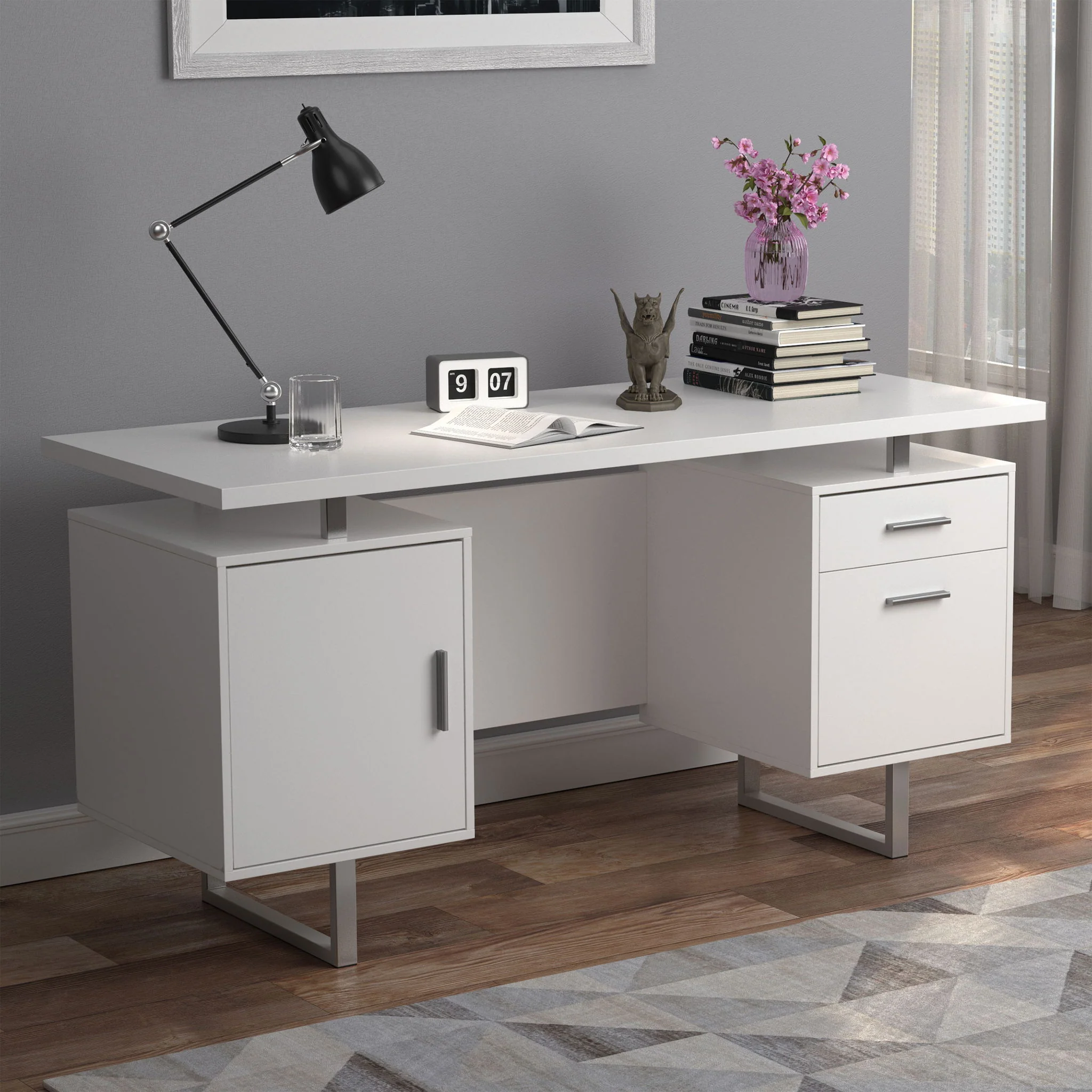 Jensen - 2 Drawer Desk - White - Image 3