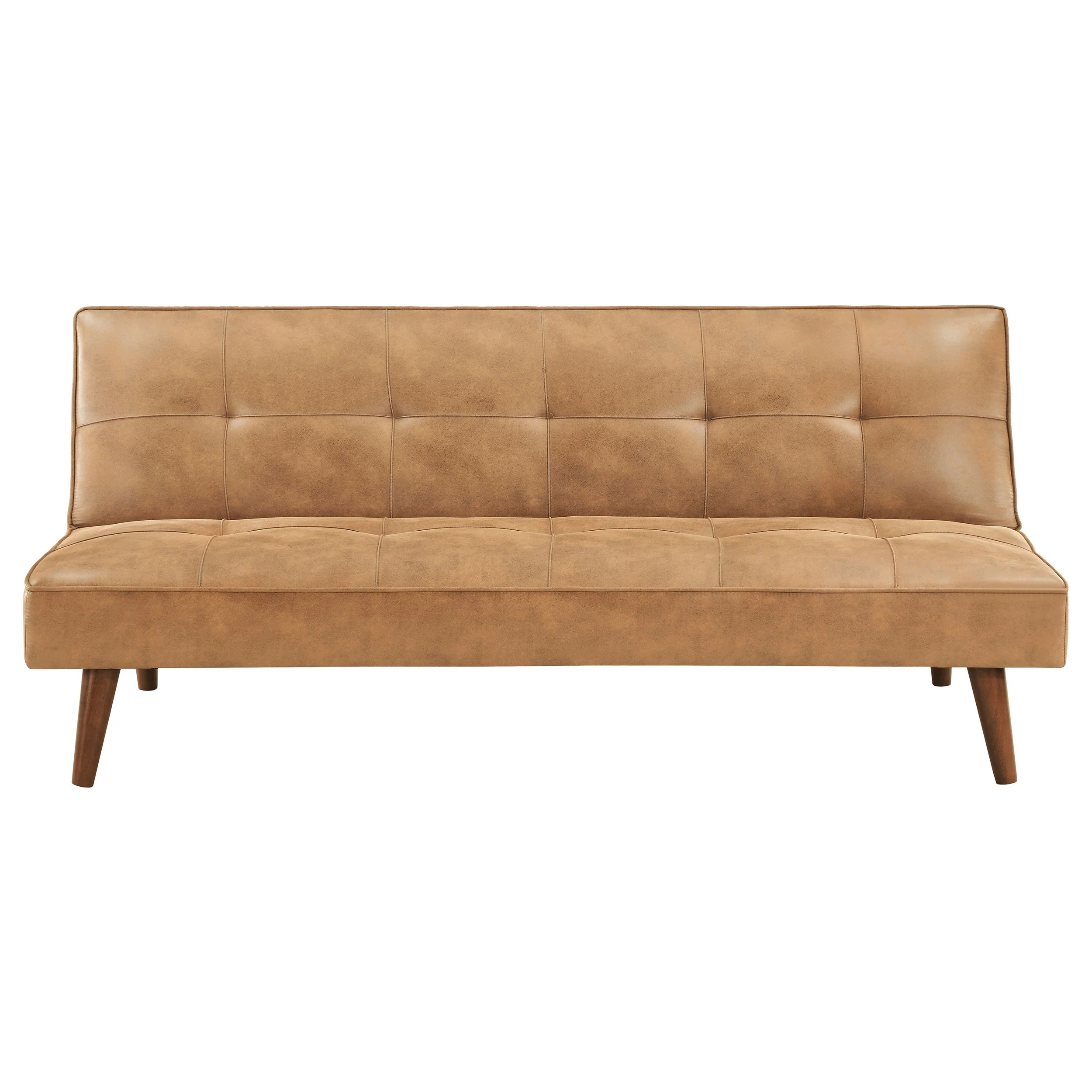 Jenson Upholstered Tufted Convertible Sofa Bed Saddle Brown - Image 3