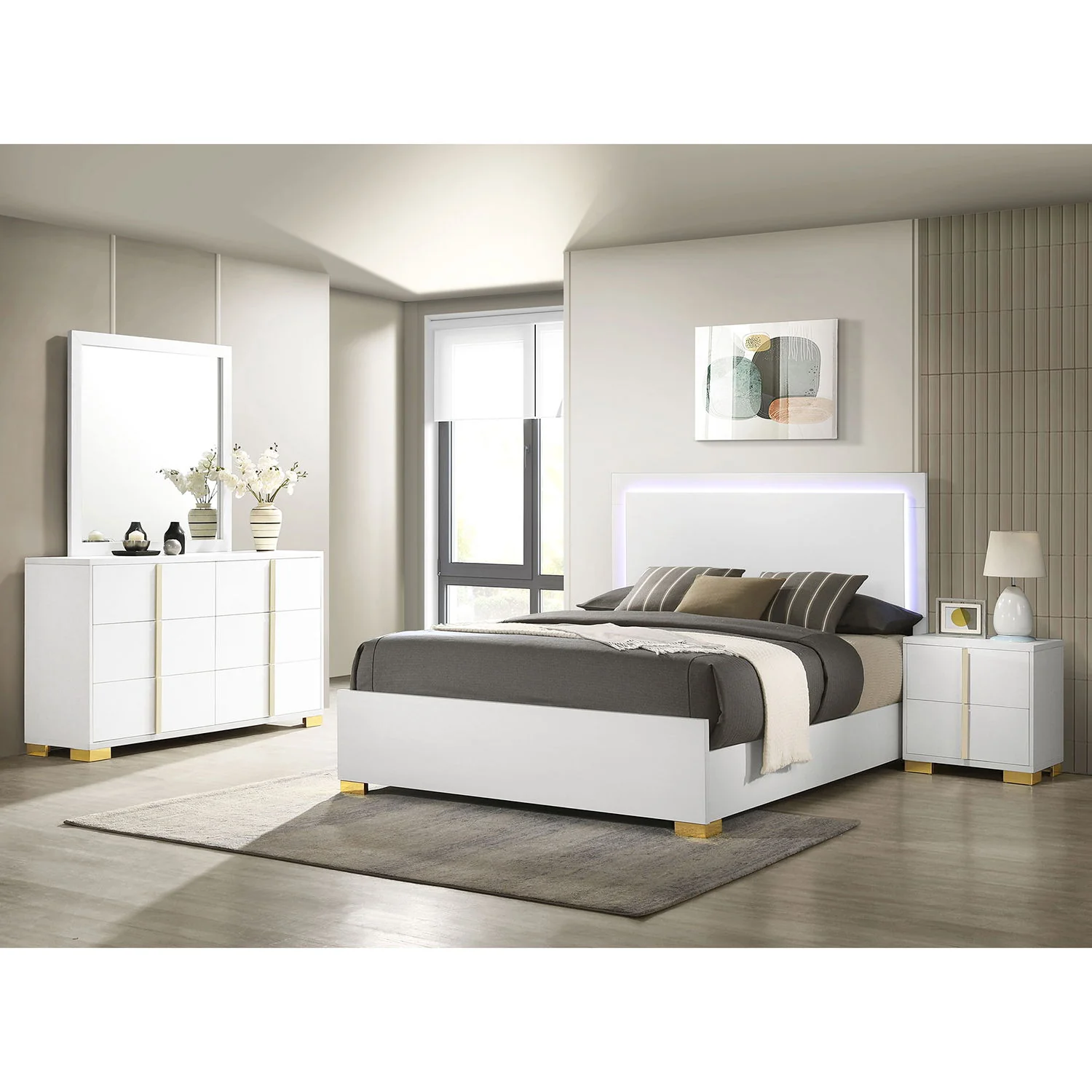 Jeremiah - Bedroom Set With LED Headboard - Image 18