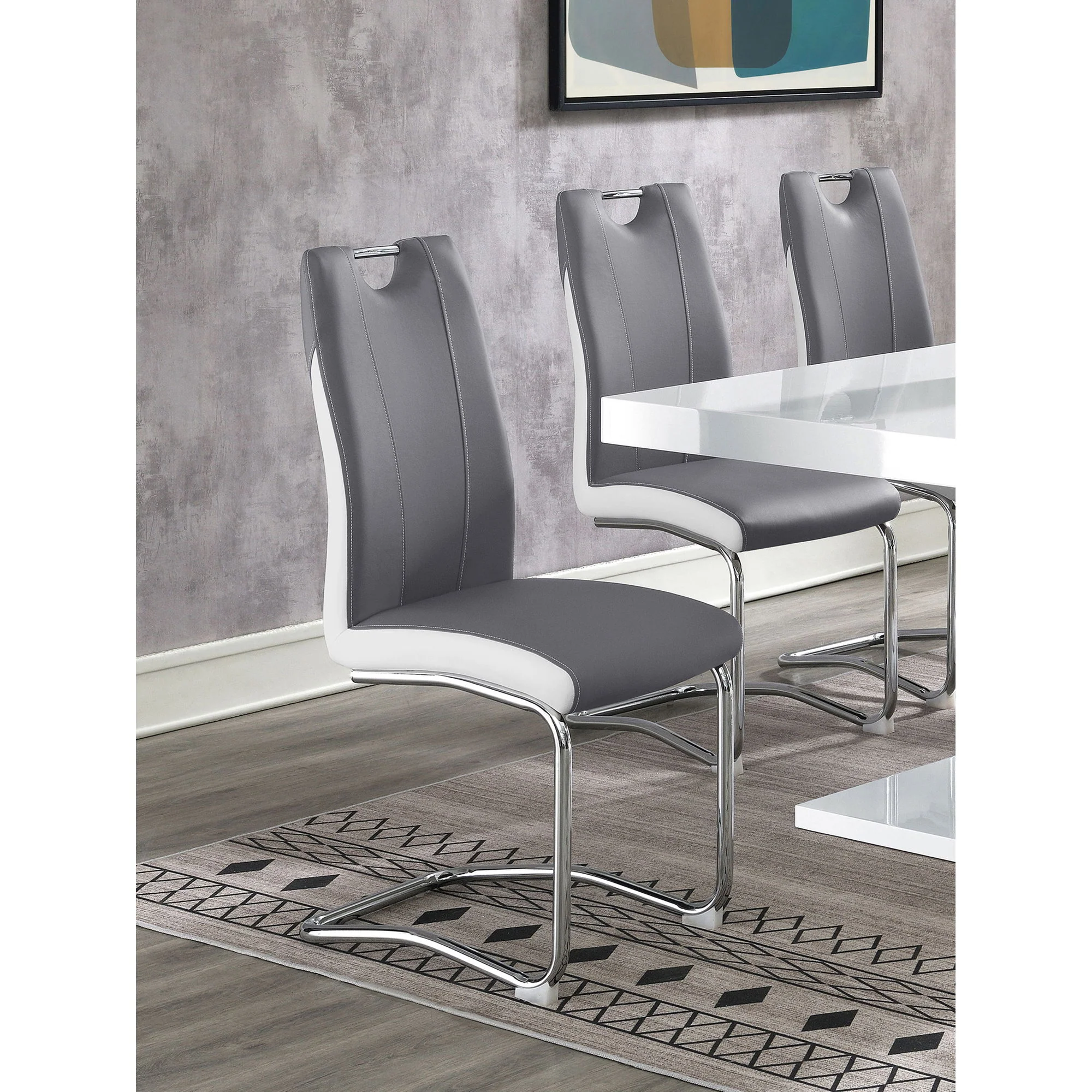 Jernigan - Upholstered Dining Side Chair (Set of 4) - Gray - Image 8