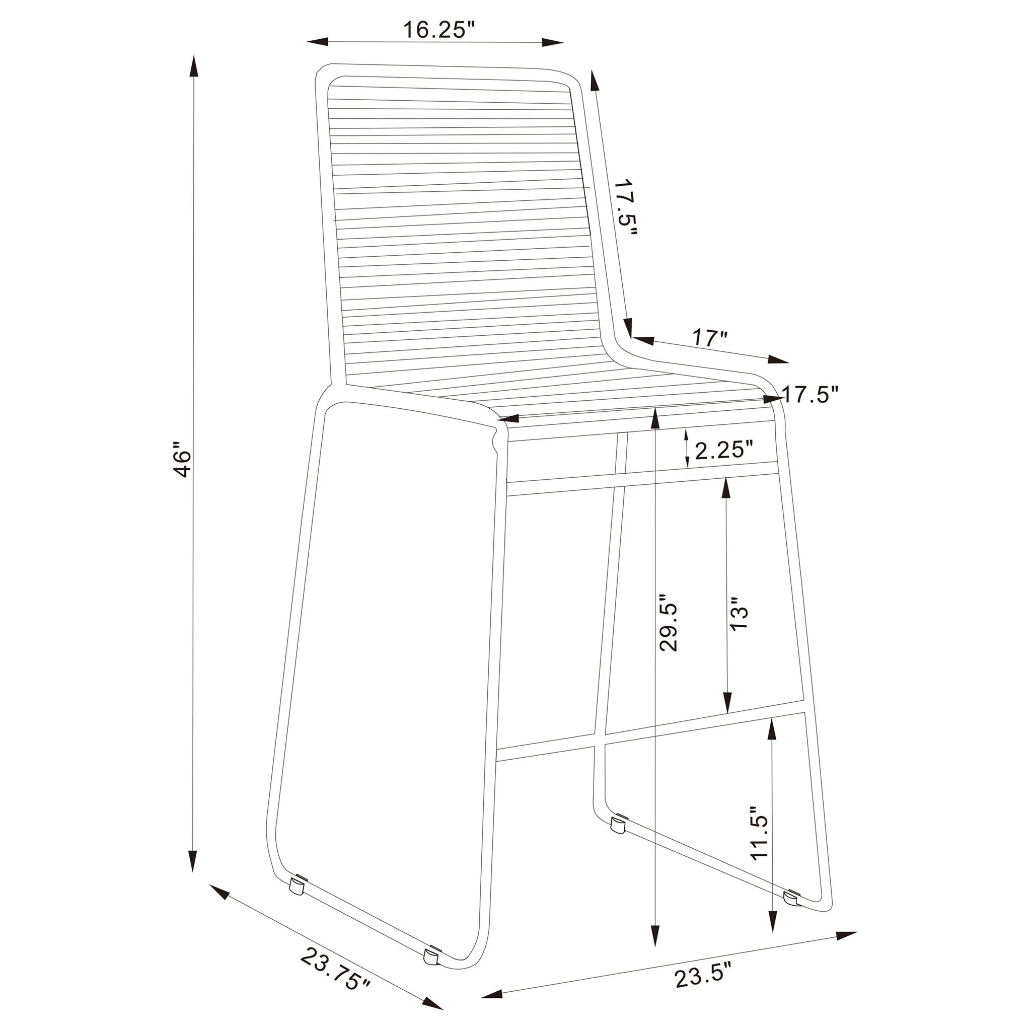 Jerome - Bar Chair (Set of 2) - Charcoal - Image 6