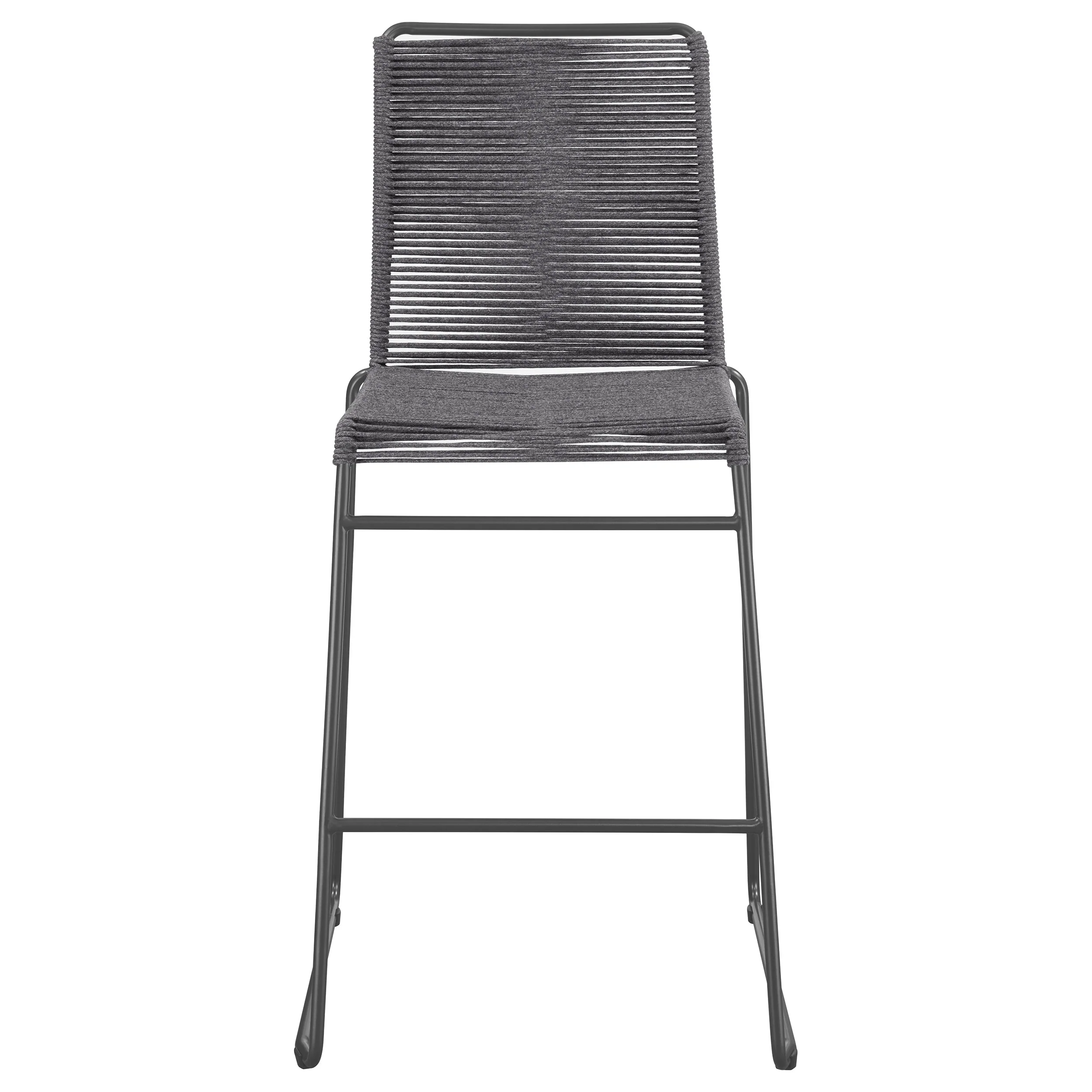 Jerome Woven Rope Metal Bar Chair Charcoal (Set of 2) - Image 4