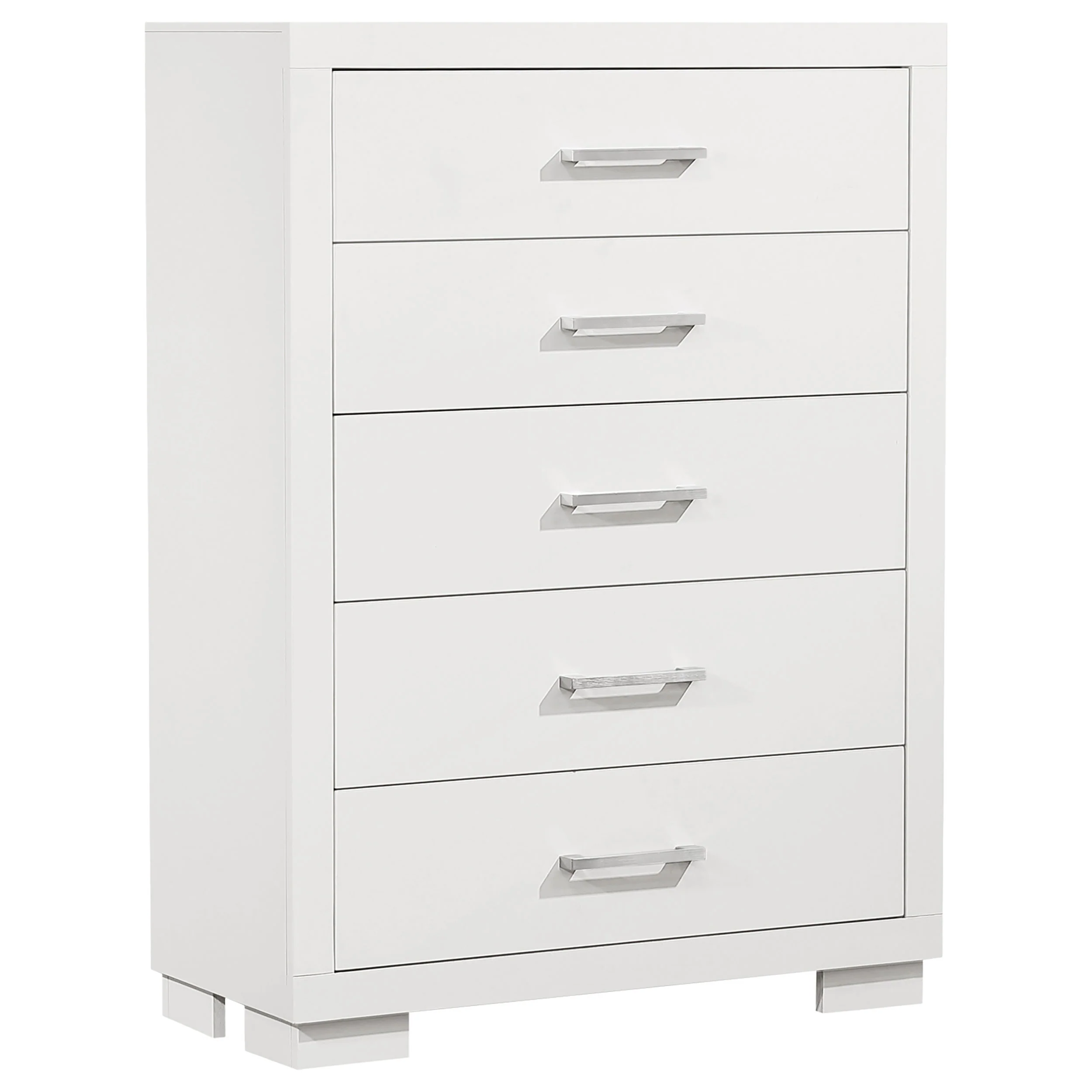 Jessica 5-Drawer Chest in Snow White