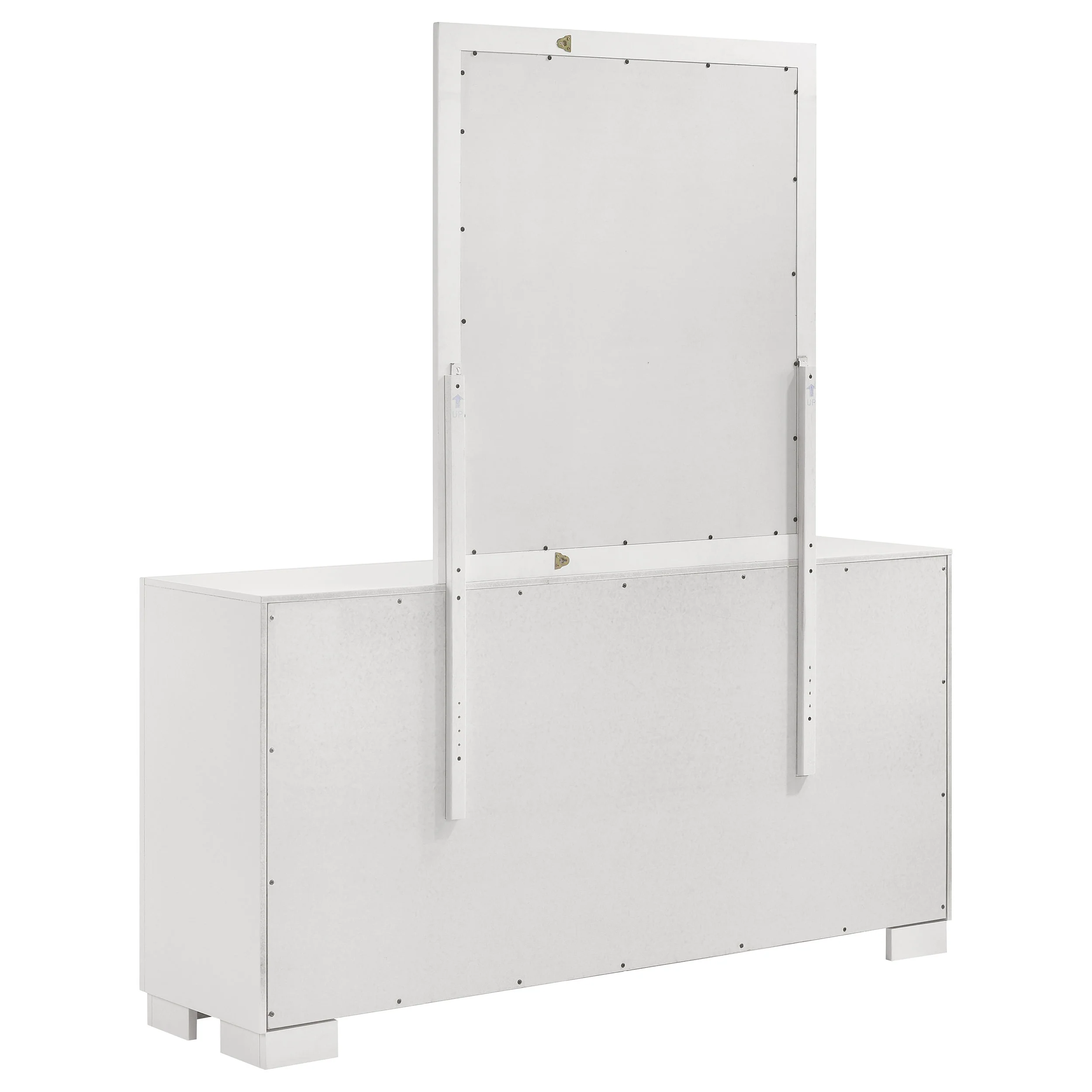 Jessica 6-Drawer Dresser with Mirror - Snow White - Image 8