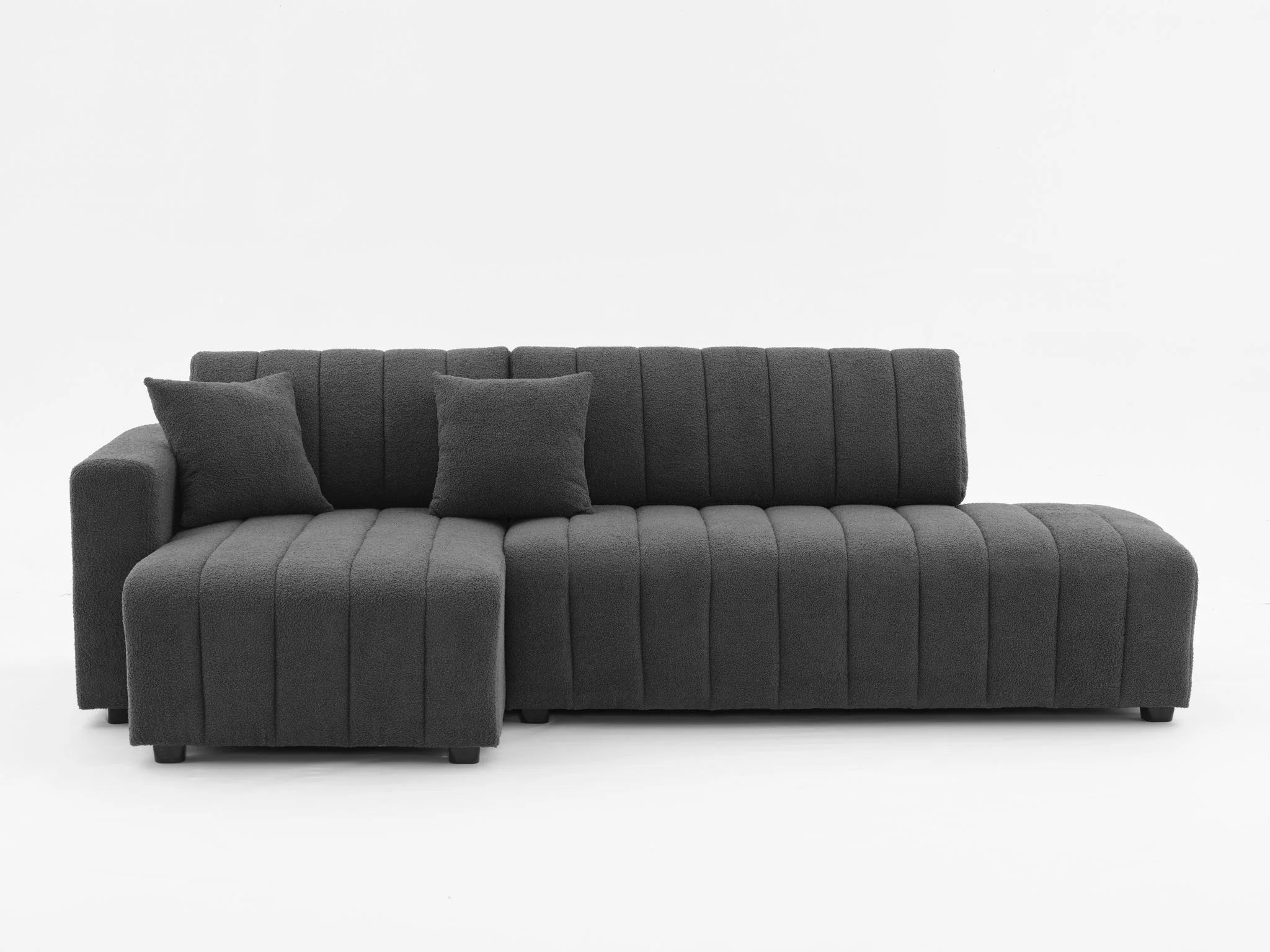 Jessica - Lamb Wool Sectional Sofa With Chaise - Image 4