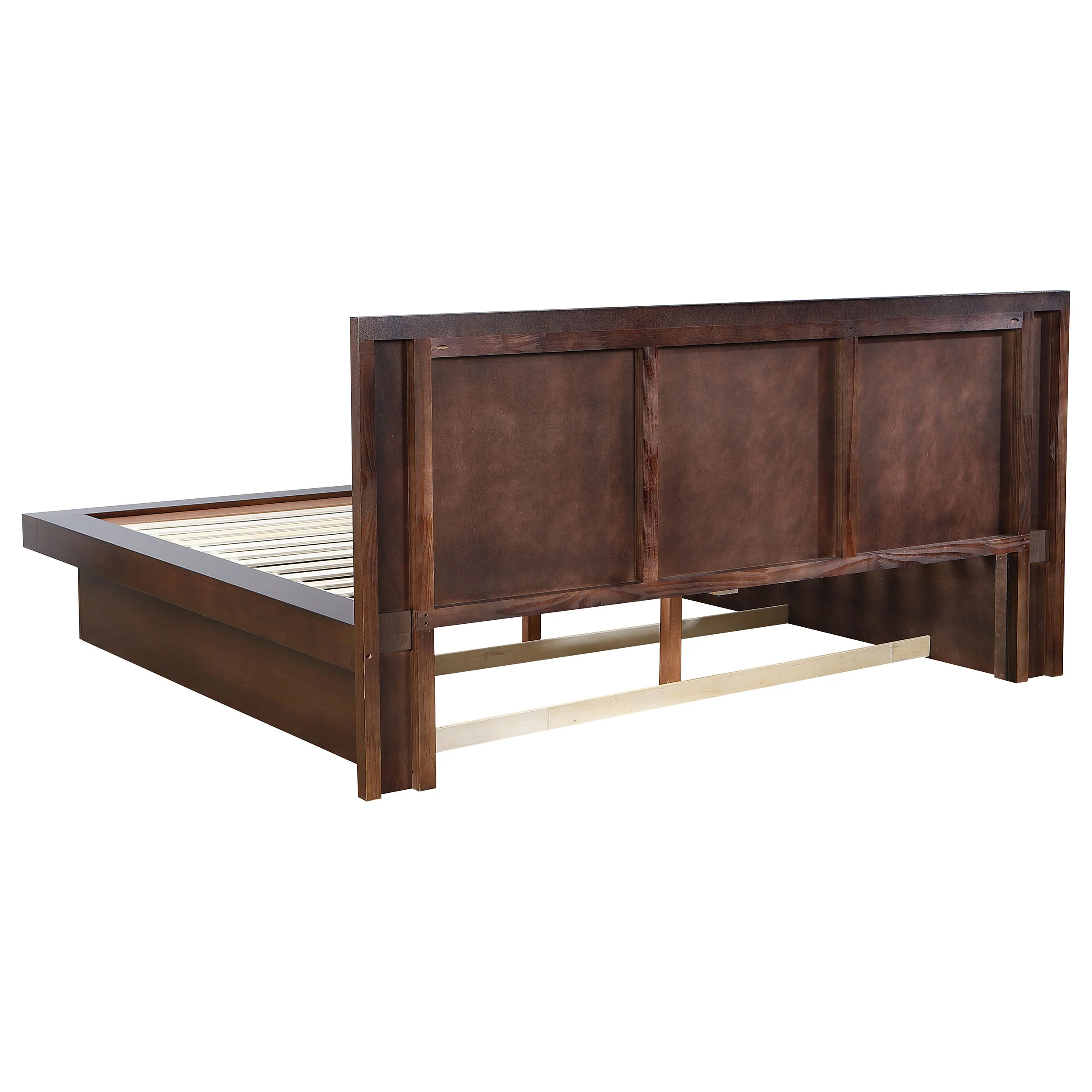 Jessica Wood Eastern King LED Panel Bed Cappuccino - Image 2