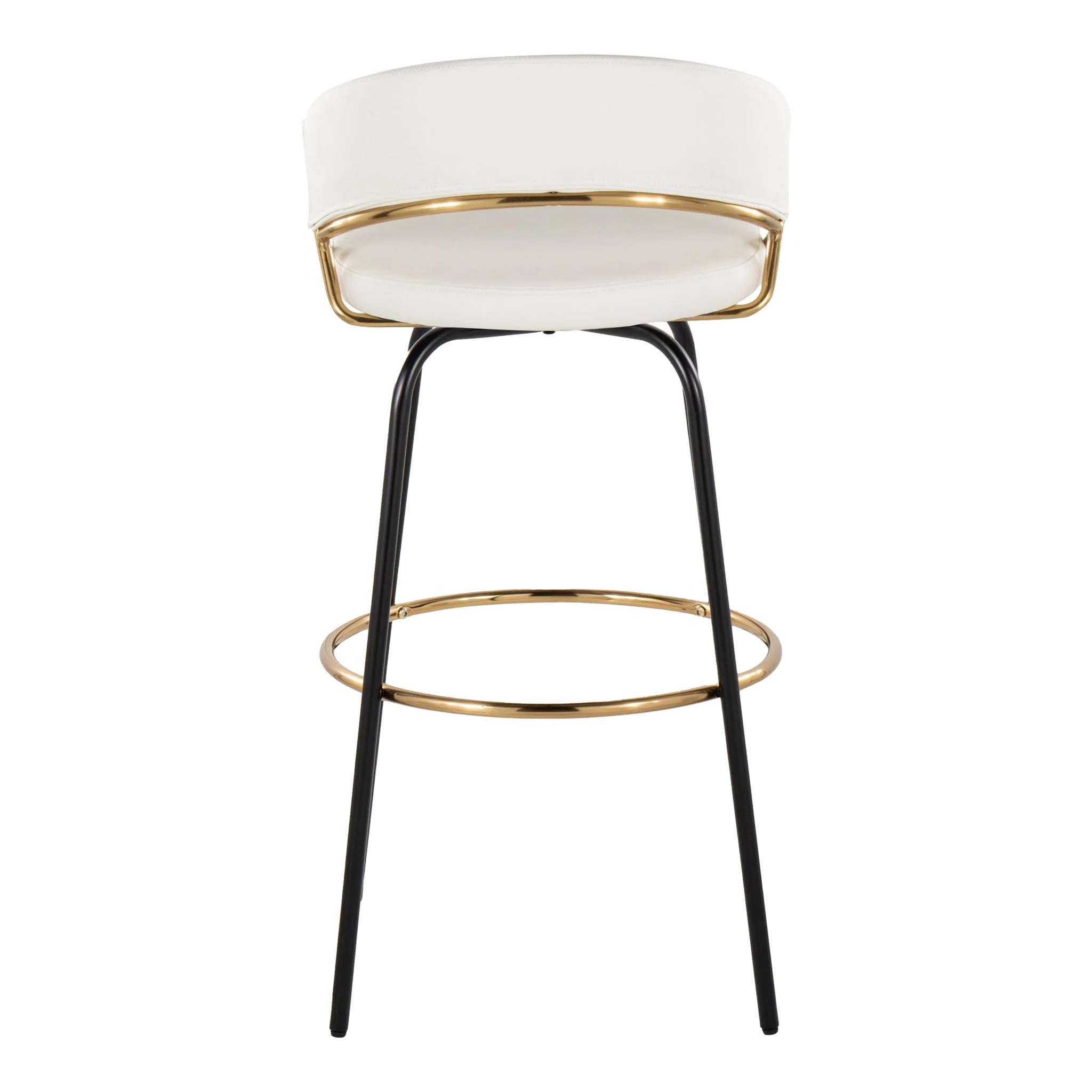 Jie - Fixed Height Contemporary Barstool With Swivel Round Footrest (Set of 2) - Image 4