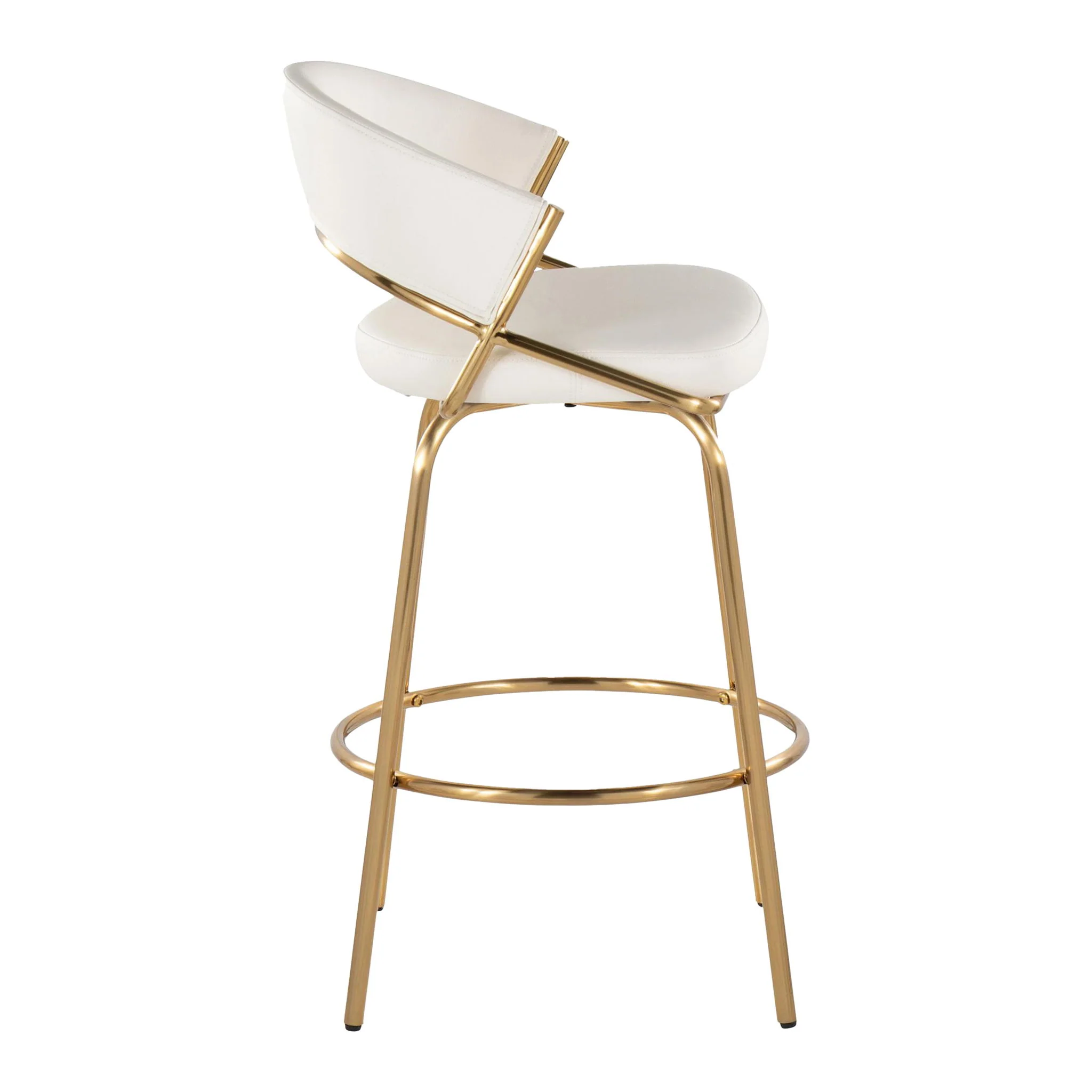 Jie - Glam Fixed Height Counter Stool (Set of 2) - Image 7