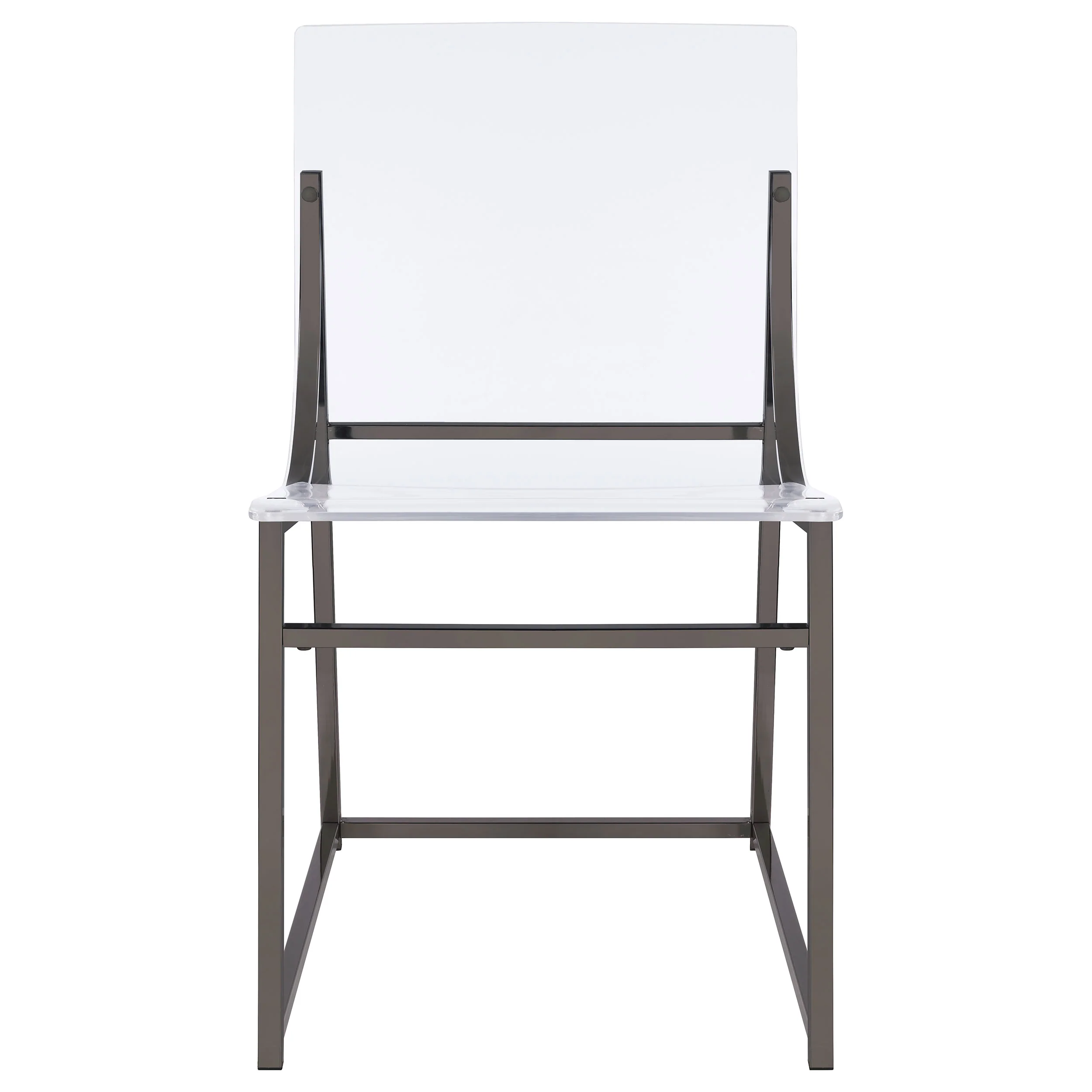 Jillian 5-Piece Round Mirror Top Dining Set, Black Nickel - Image 8