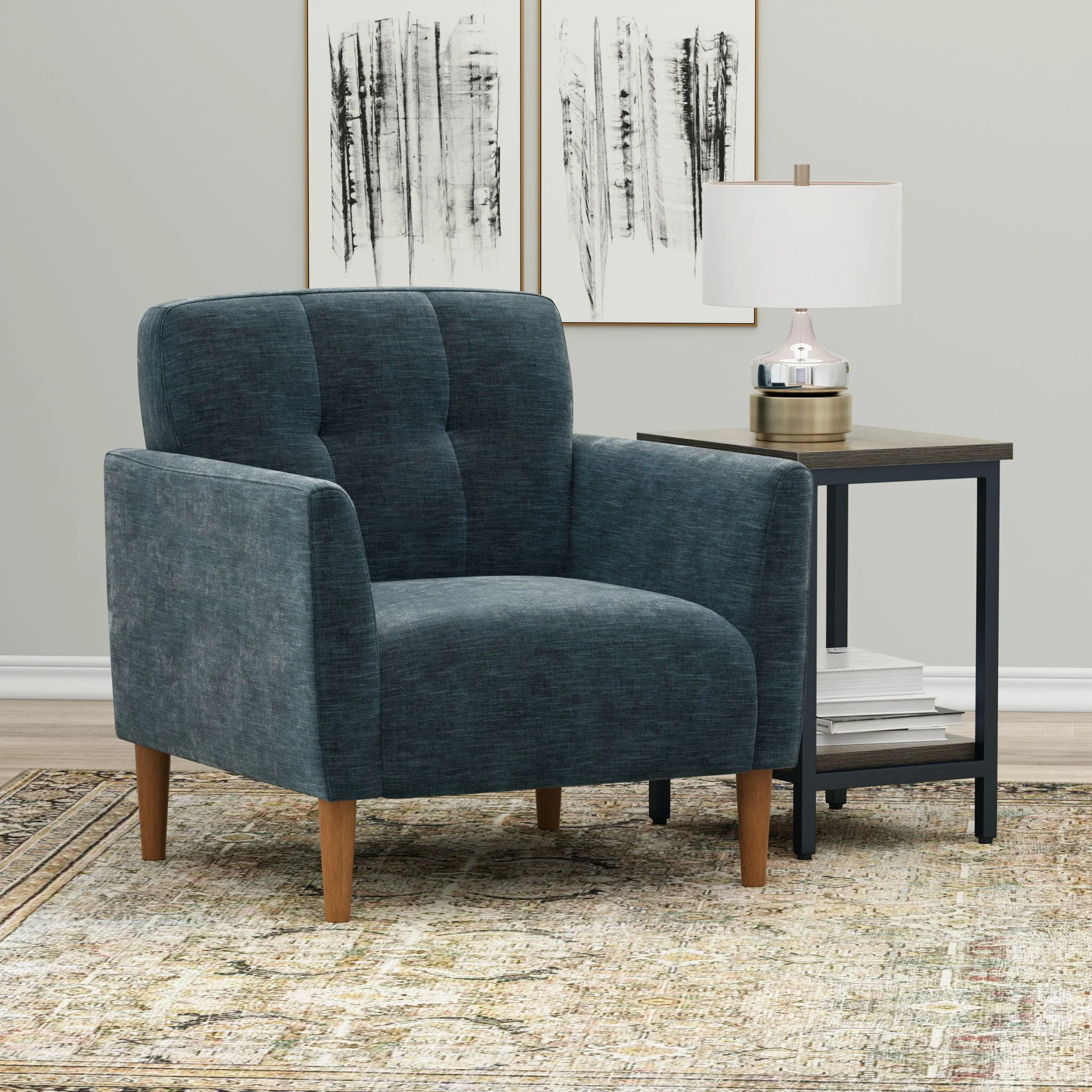 Accent Chair, Transitional - Blue - Image 4