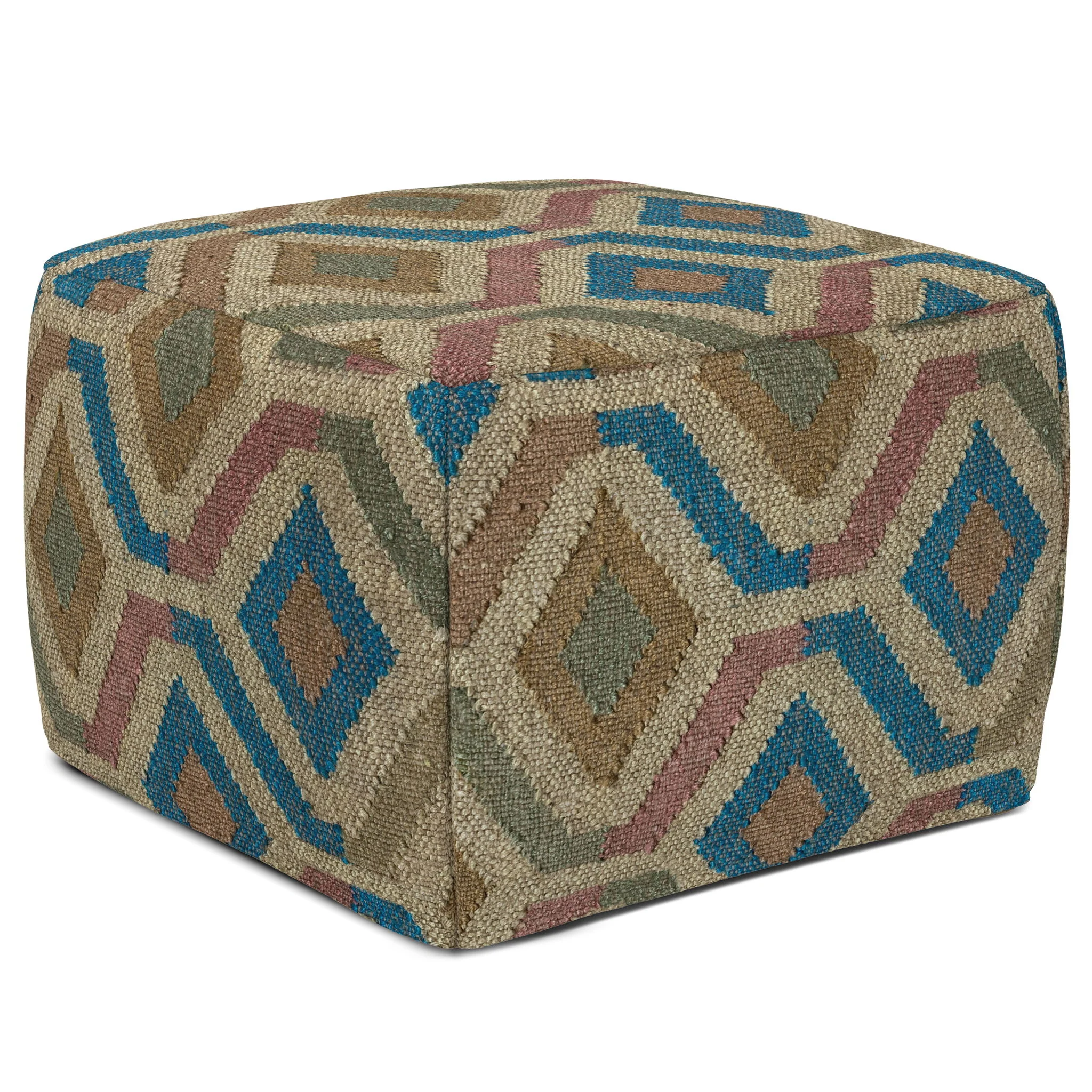 Johanna - Handcrafted Square Pouf - Image 2