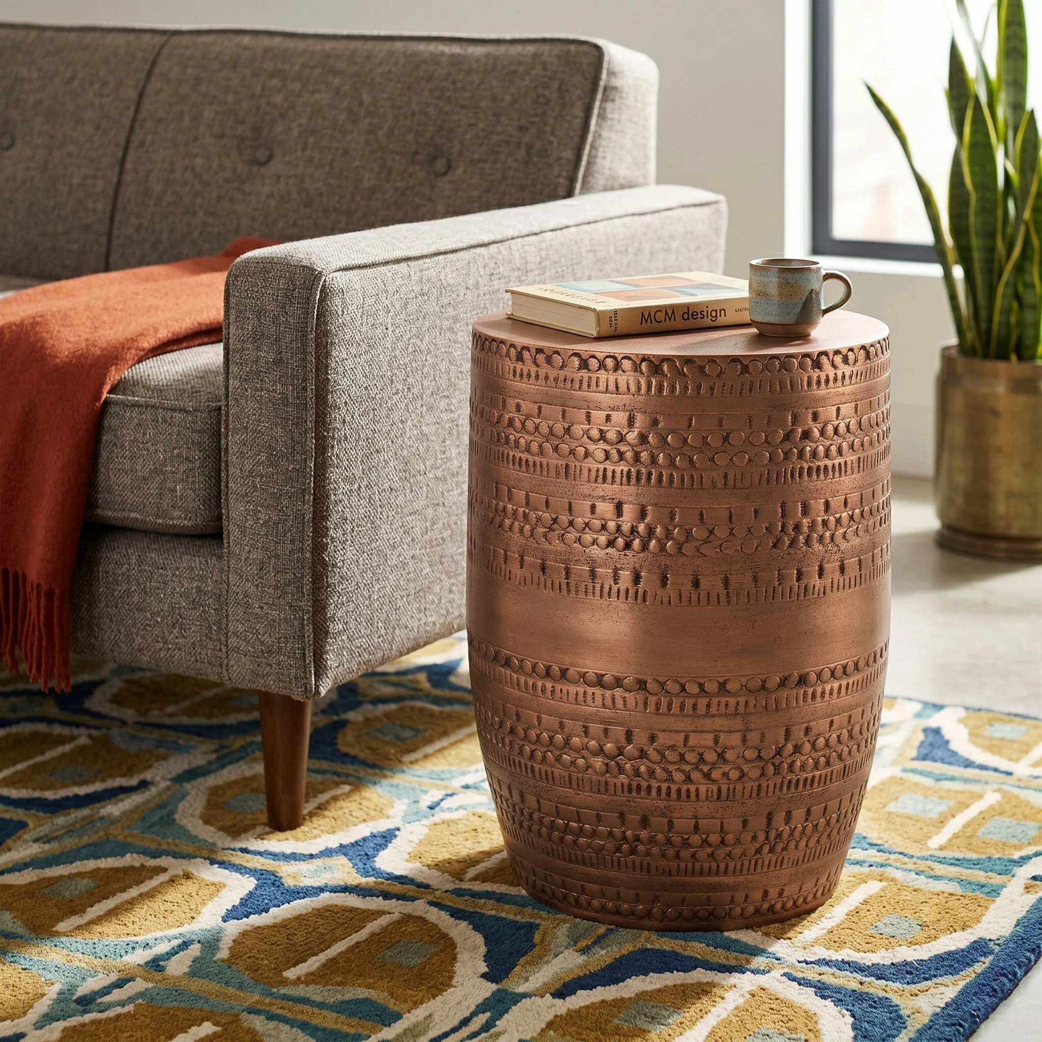 Johnsen - Handcrafted Large Metal Accent Table - Image 2