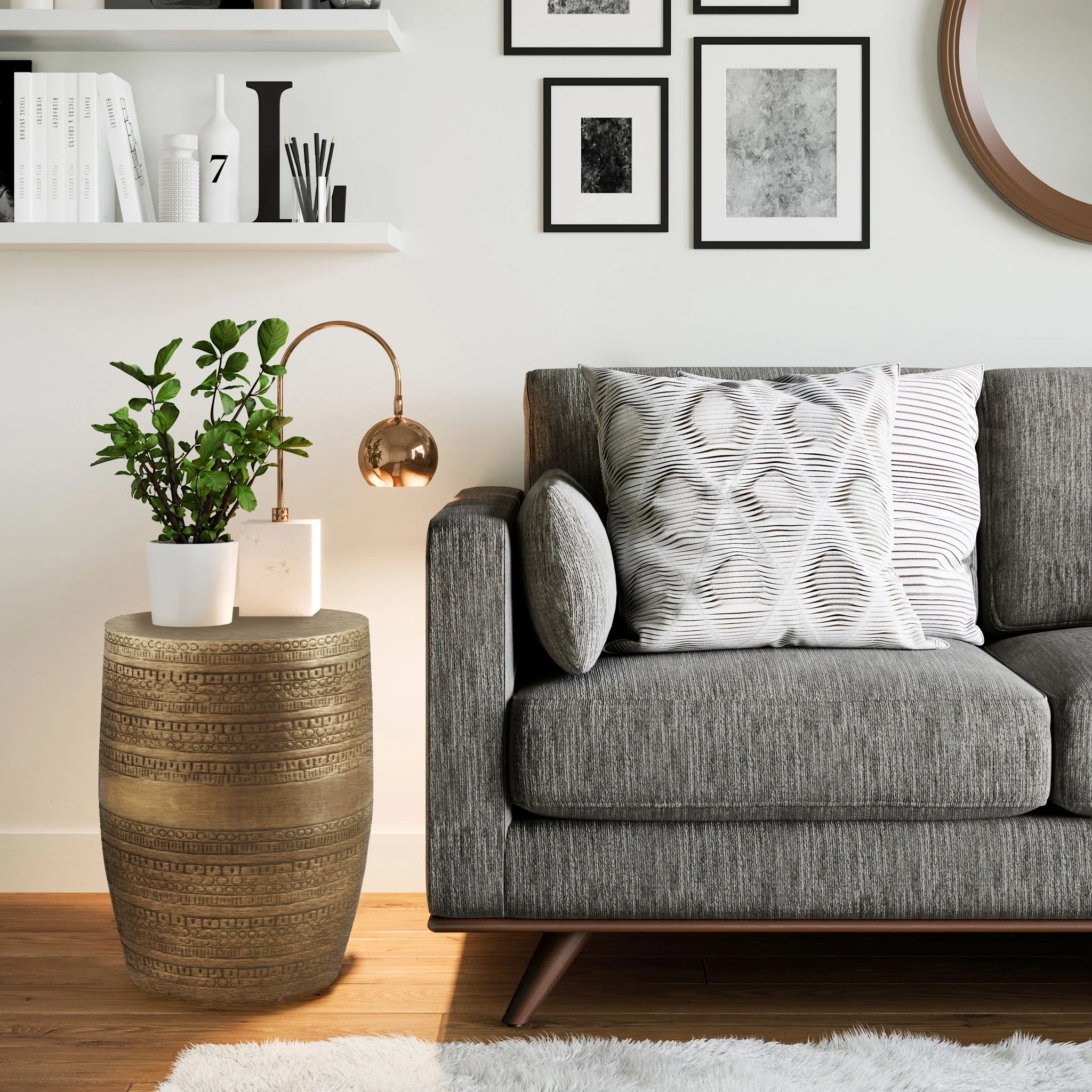 Johnsen - Handcrafted Large Metal Accent Table - Image 5