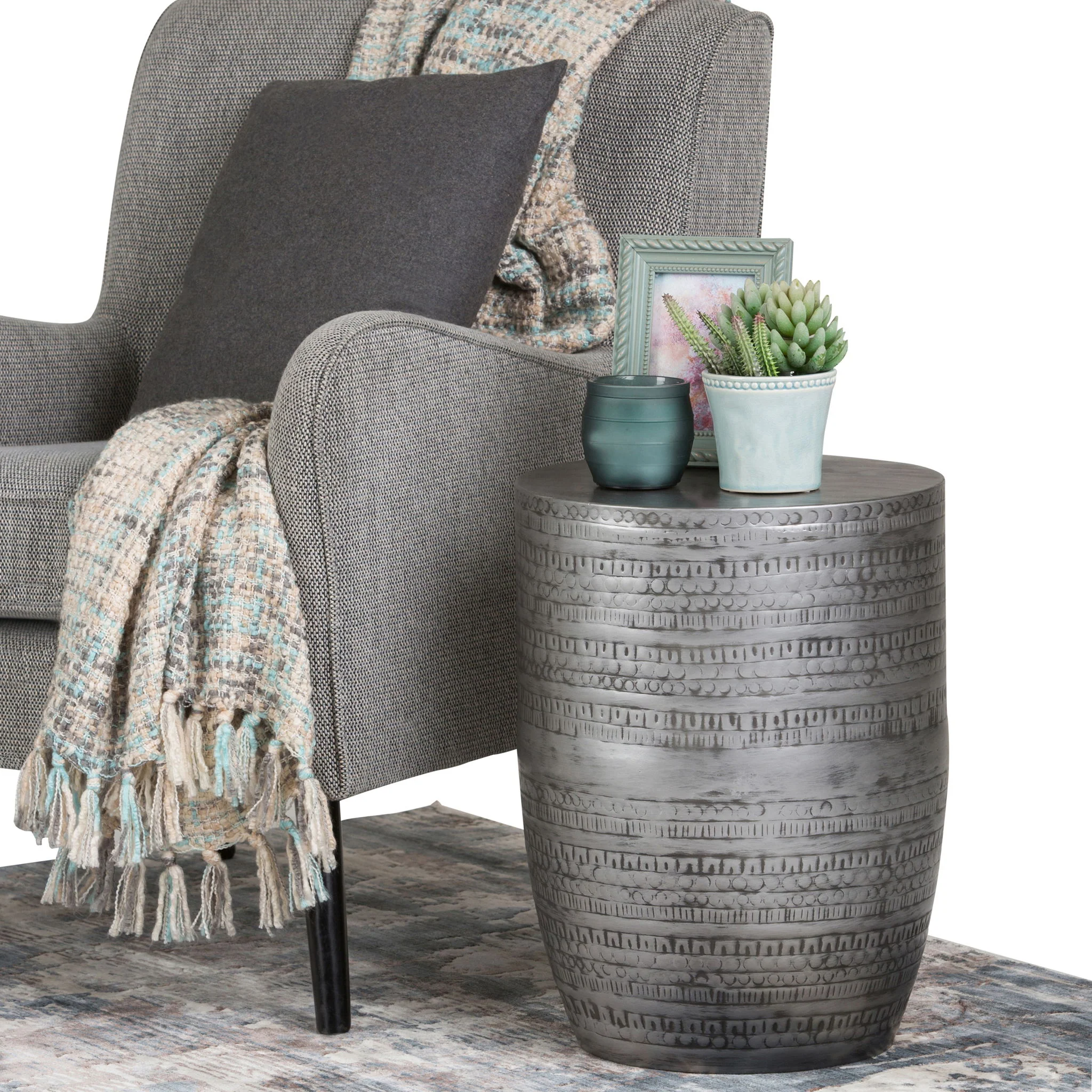 Johnsen - Handcrafted Large Metal Accent Table - Image 7